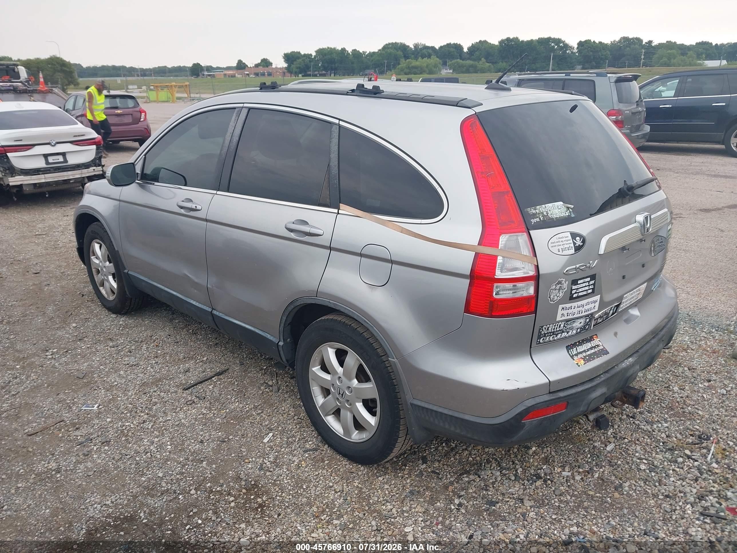 2008 Honda Cr-v Ex-l Silver vin: JHLRE38778C042965