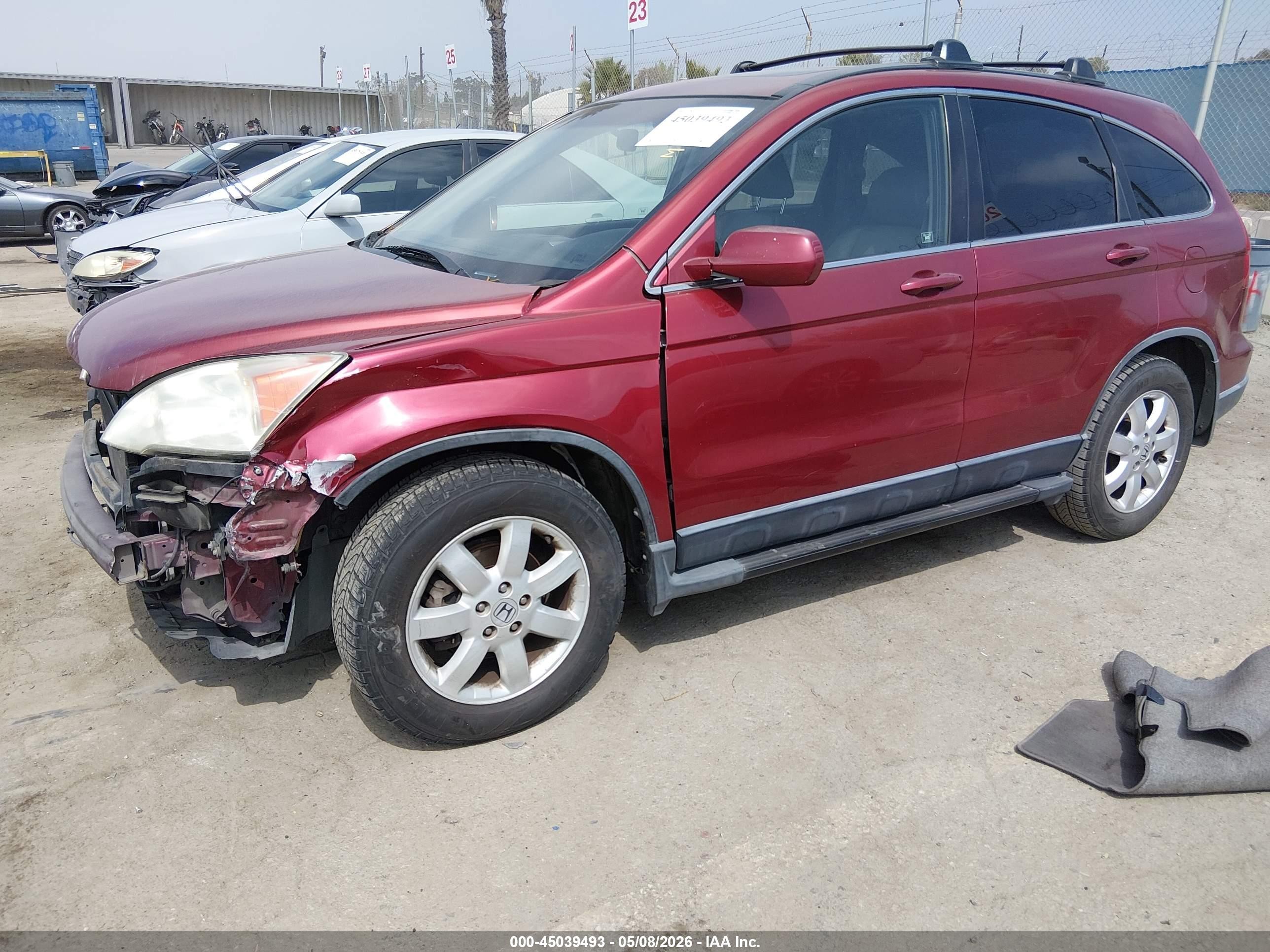 2007 Honda Cr-v Ex-l Red vin: JHLRE38787C013280