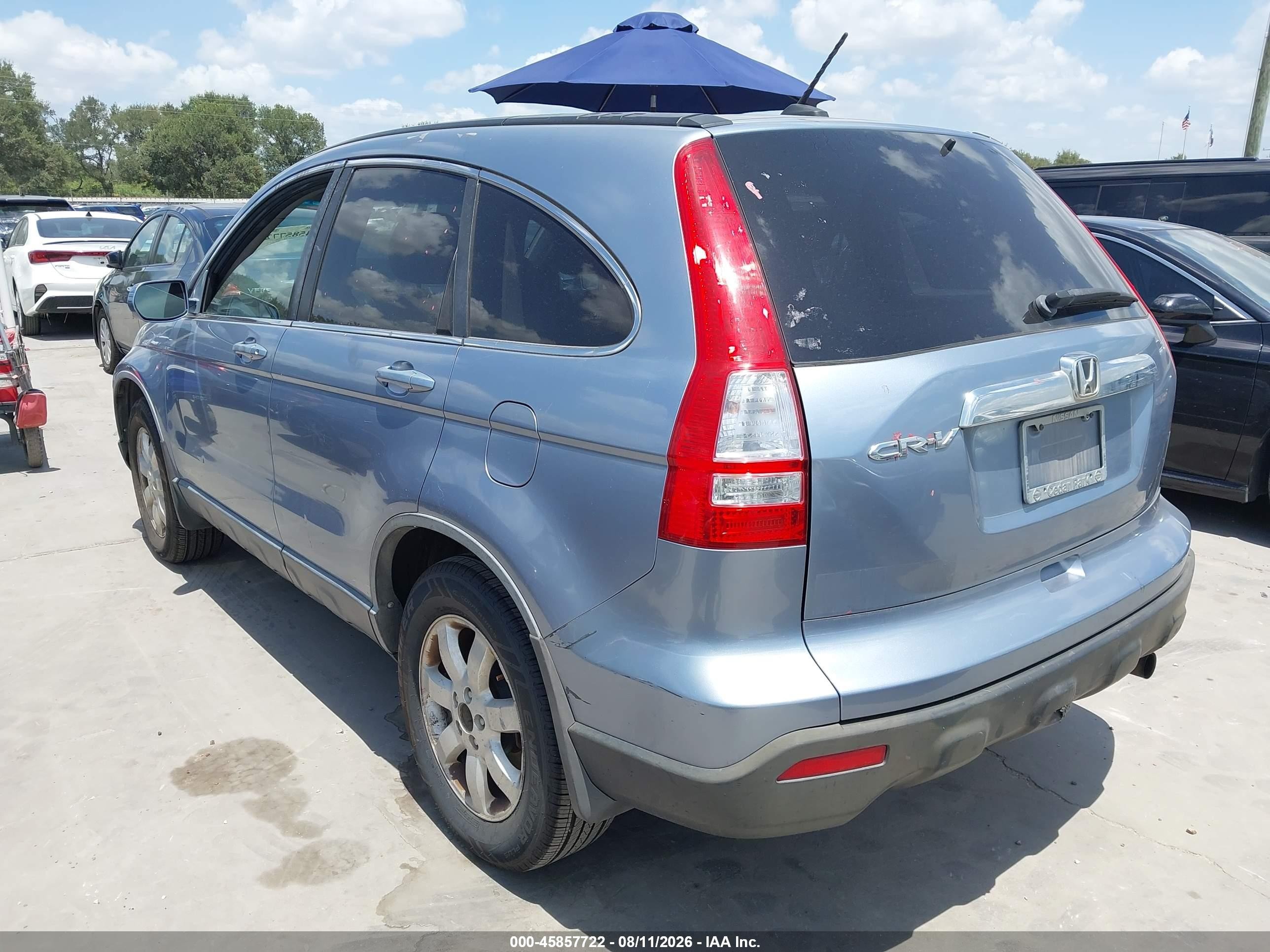 2007 Honda Cr-v Ex-l Light Blue vin: JHLRE38787C027289
