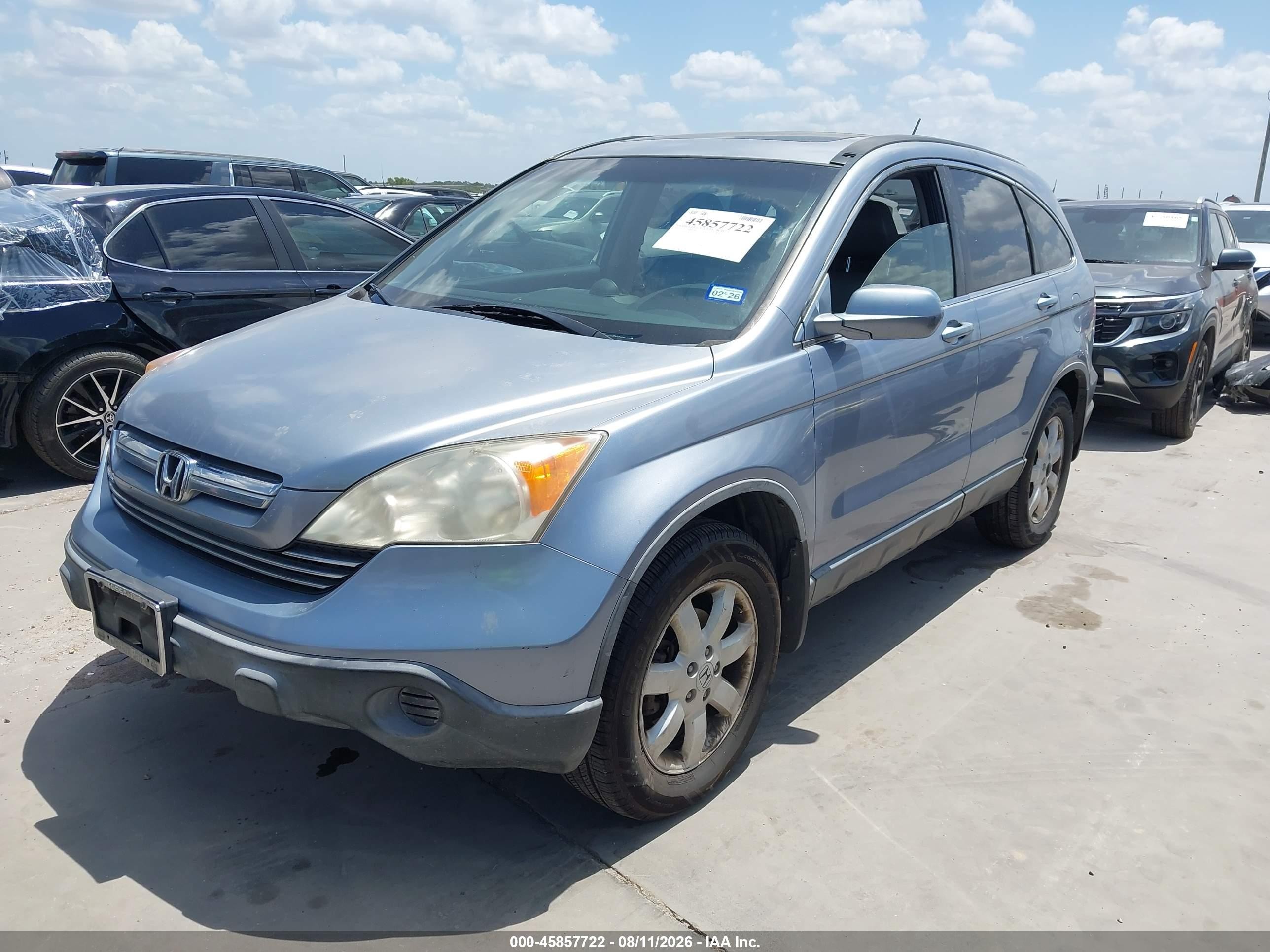 2007 Honda Cr-v Ex-l Light Blue vin: JHLRE38787C027289