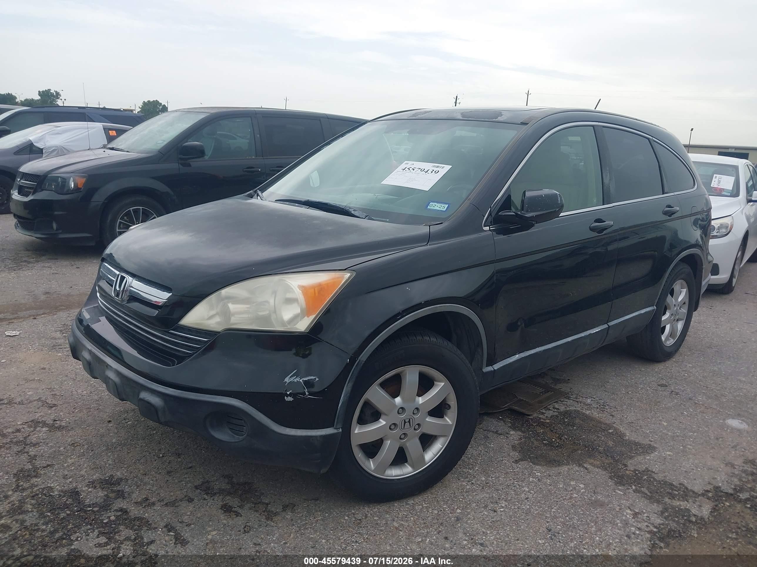 2008 Honda Cr-v Ex-l Black vin: JHLRE38788C012146
