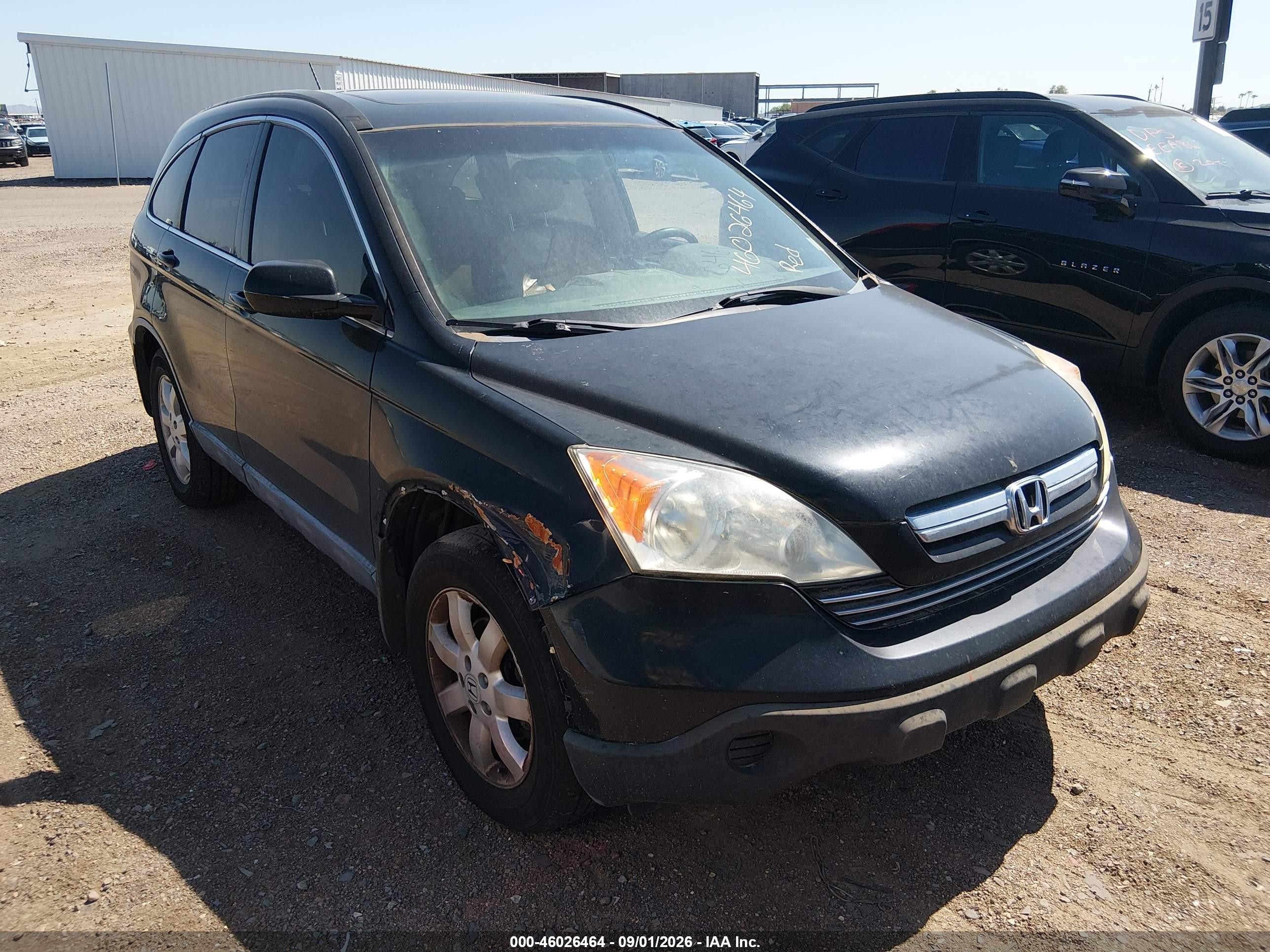 2008 Honda Cr-v Ex-l Black vin: JHLRE38788C024071