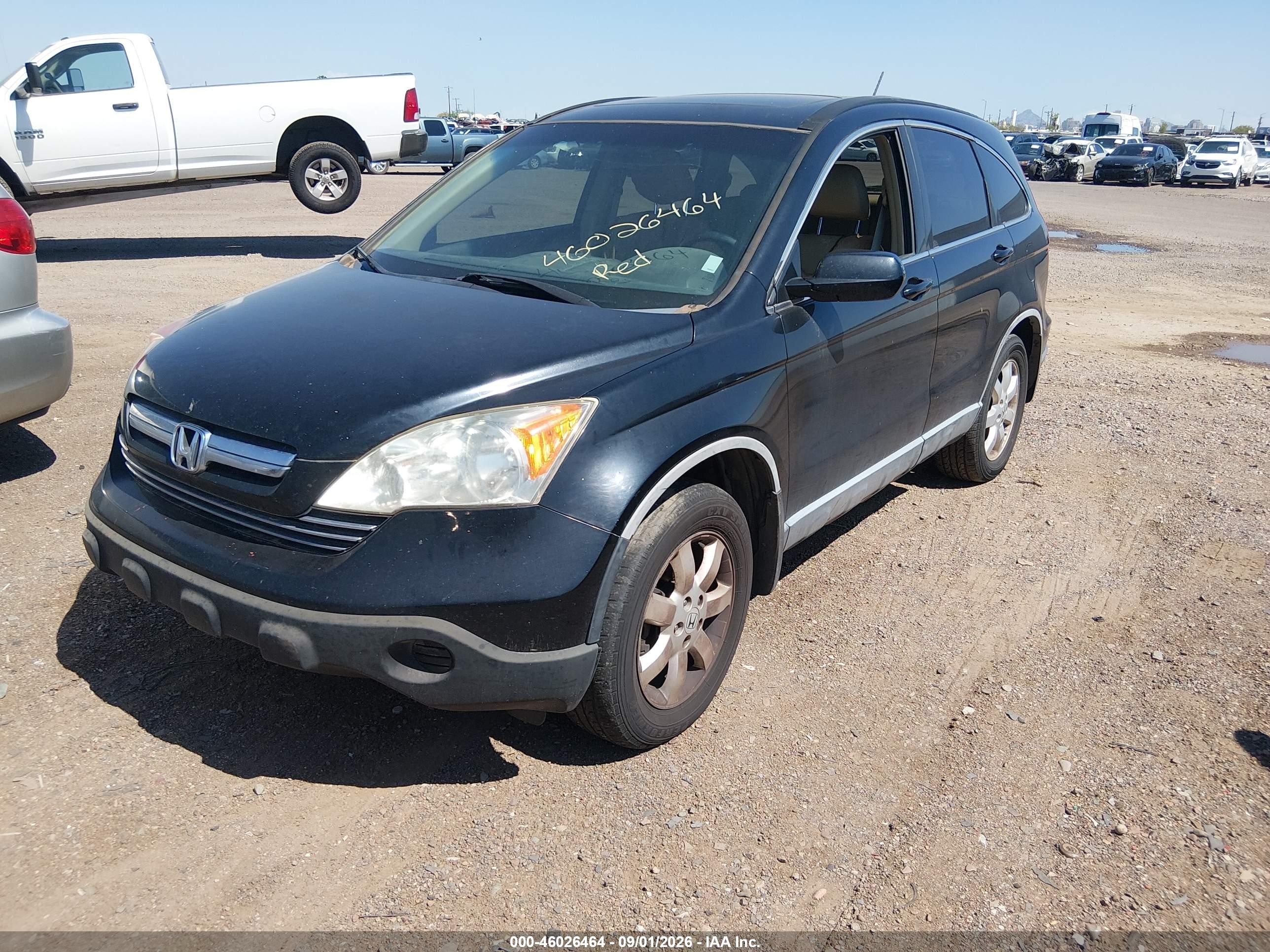 2008 Honda Cr-v Ex-l Black vin: JHLRE38788C024071