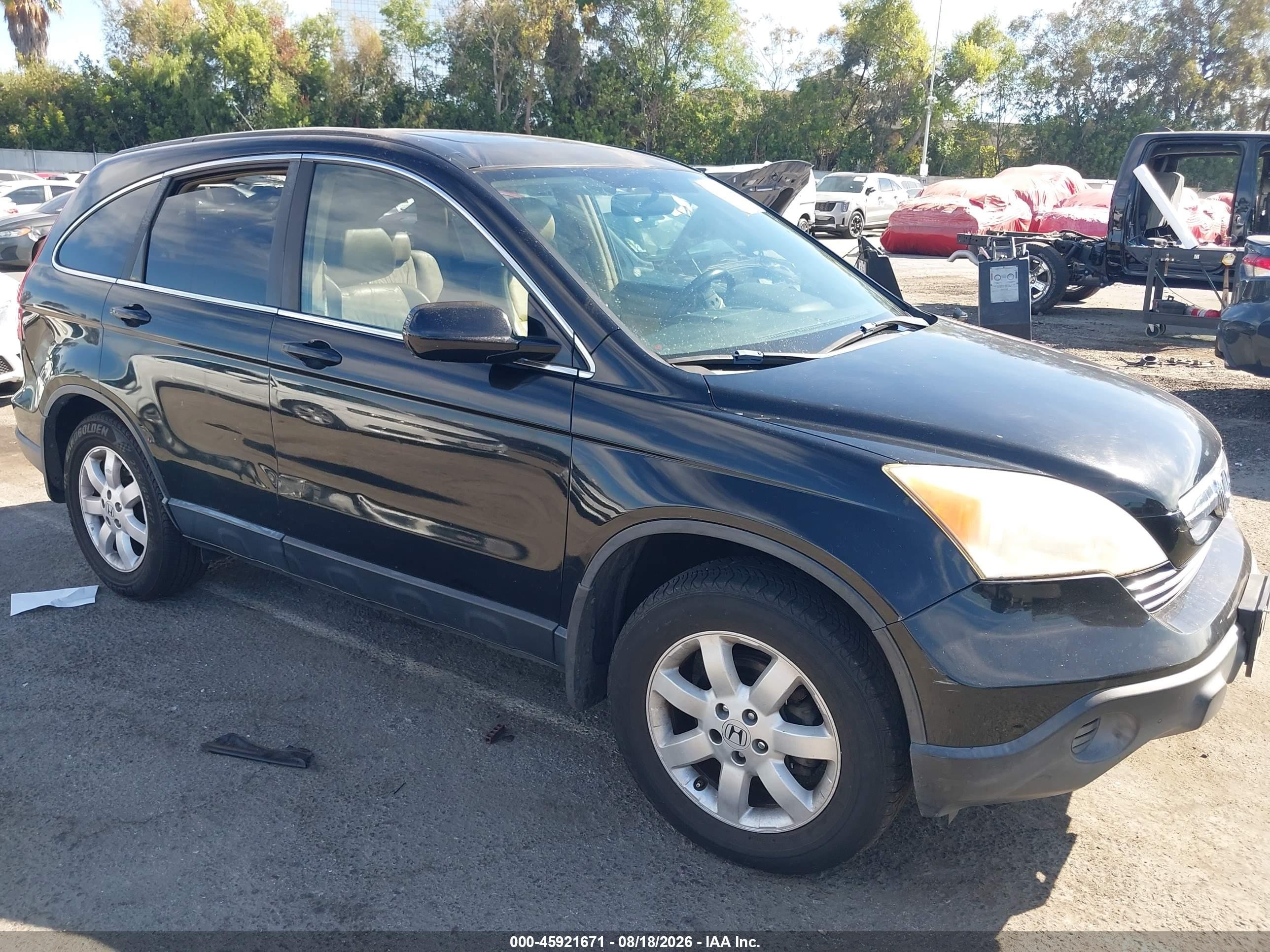 2009 Honda Cr-v Ex-l Black vin: JHLRE38789C011449
