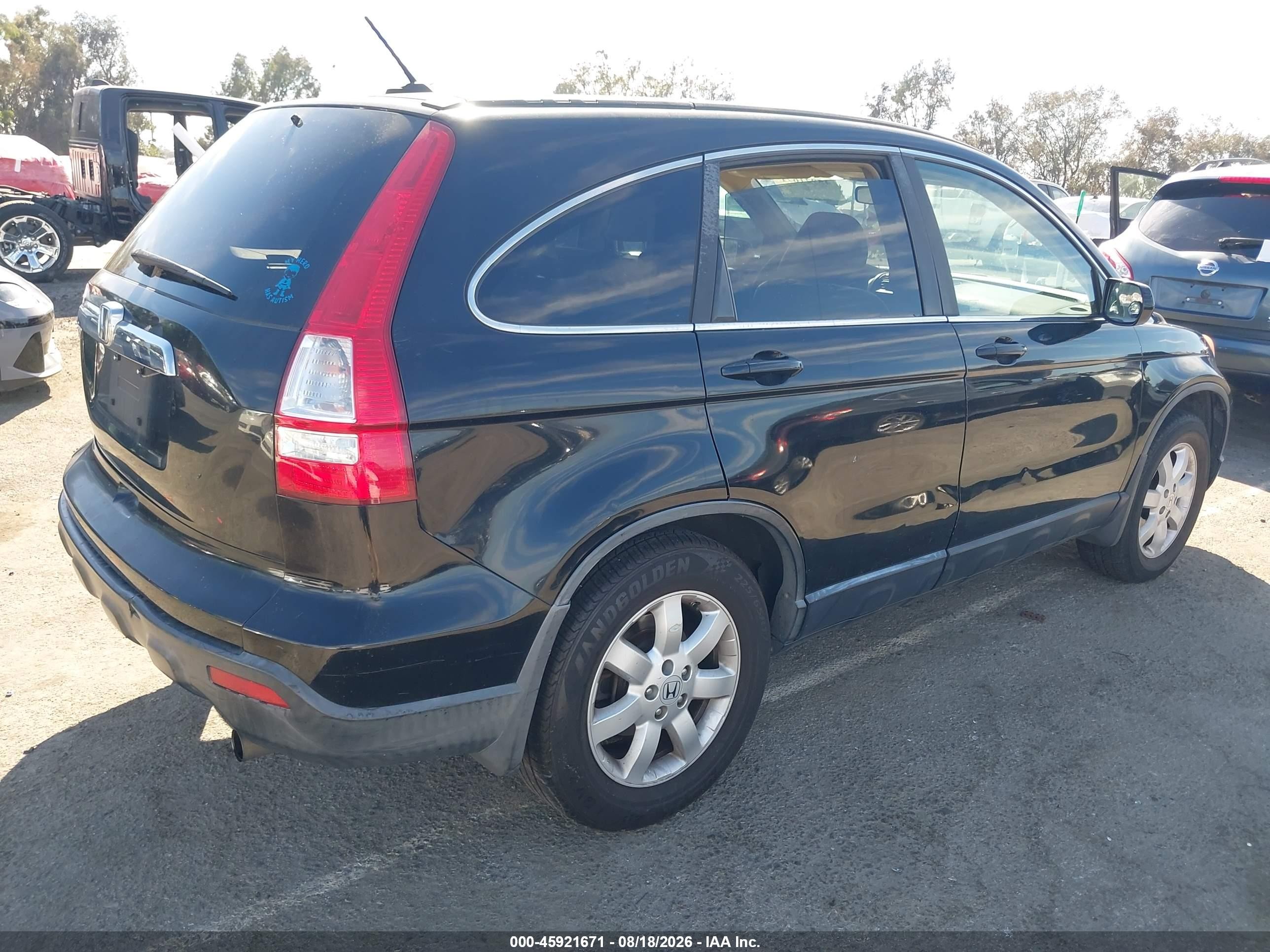 2009 Honda Cr-v Ex-l Черный vin: JHLRE38789C011449