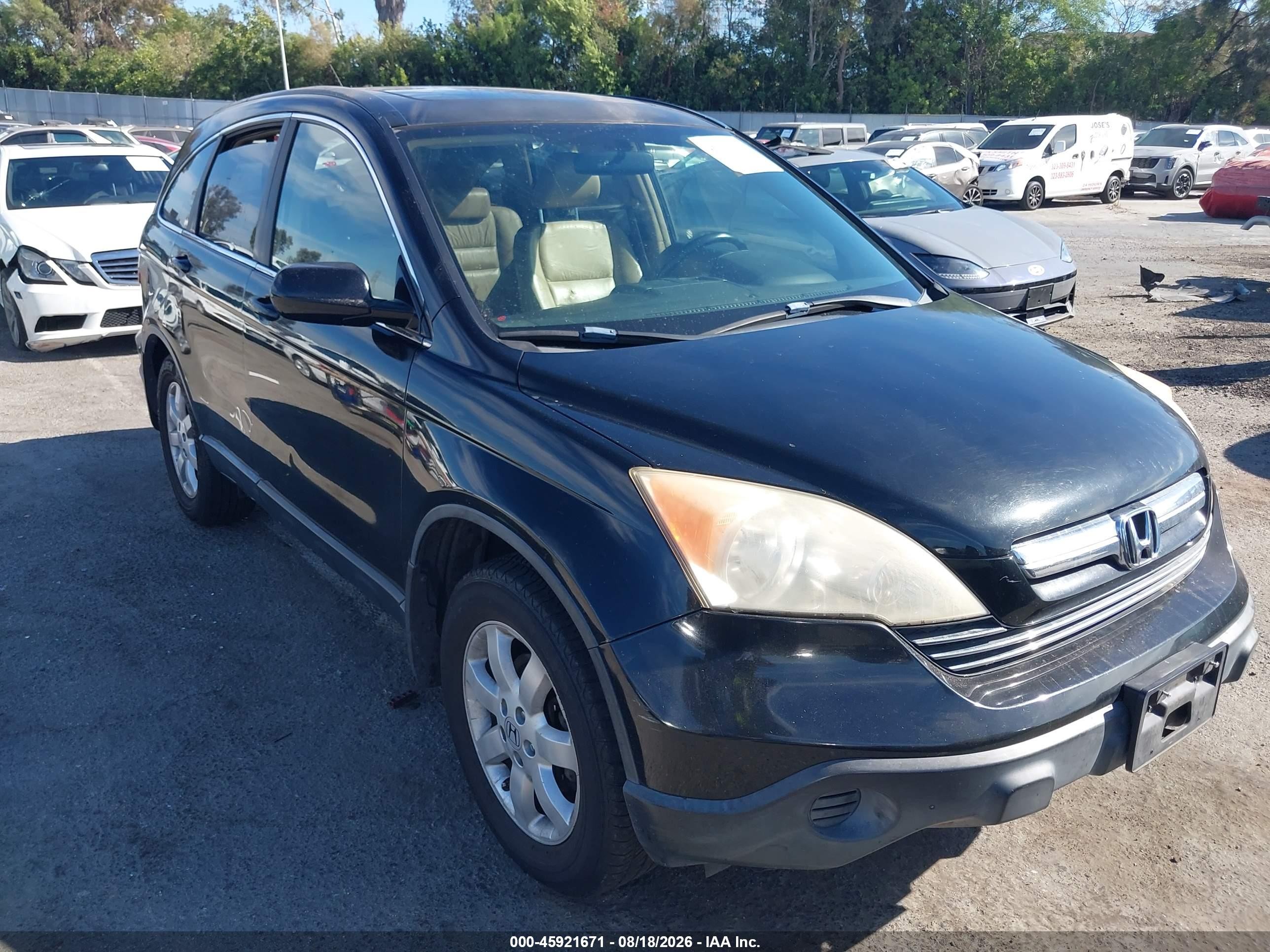 2009 Honda Cr-v Ex-l Черный vin: JHLRE38789C011449