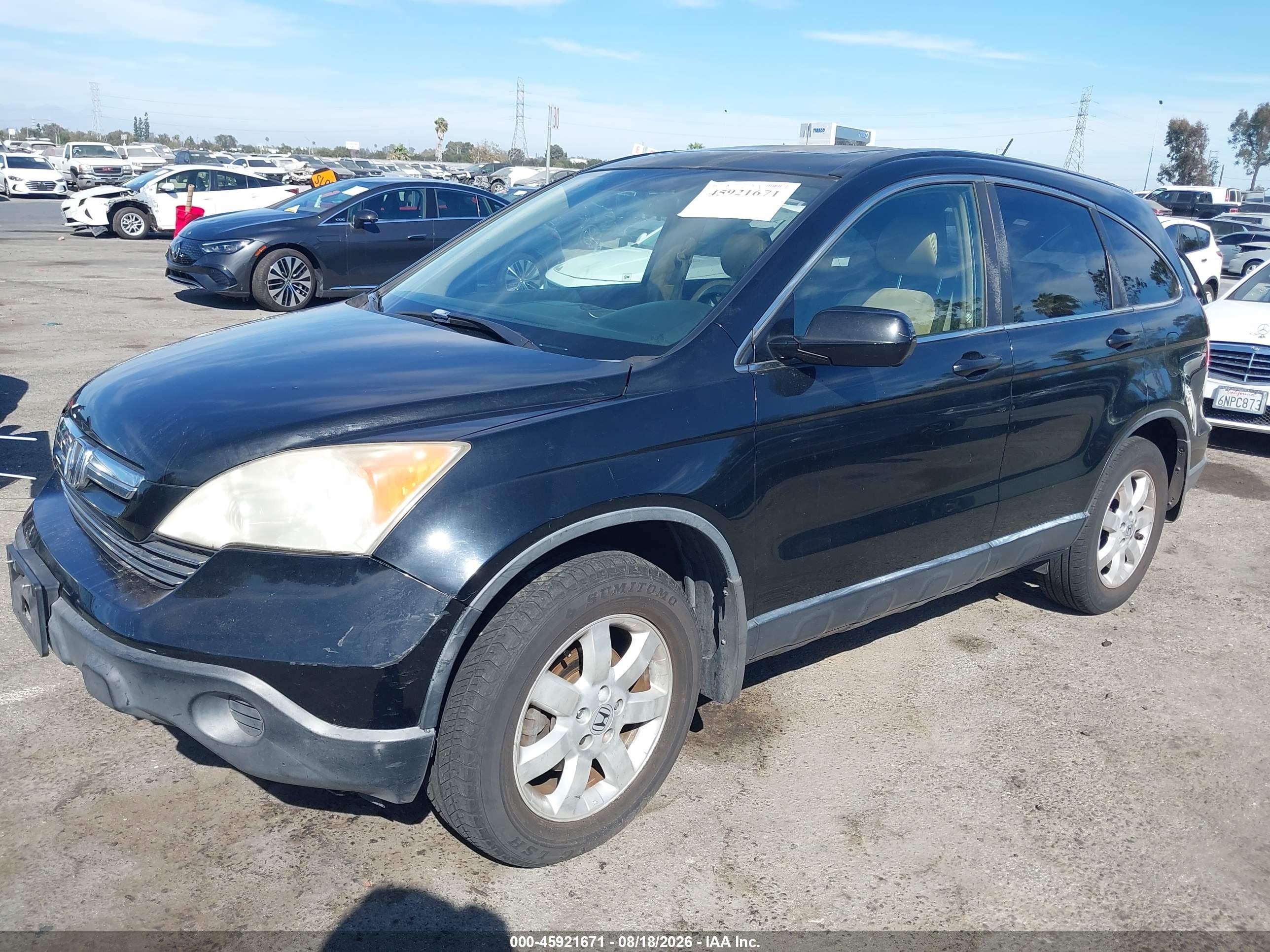 2009 Honda Cr-v Ex-l Черный vin: JHLRE38789C011449