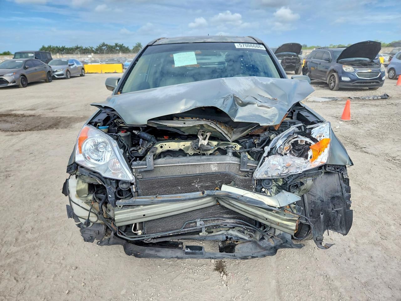 2007 Honda Cr-v Exl Green vin: JHLRE38797C025549