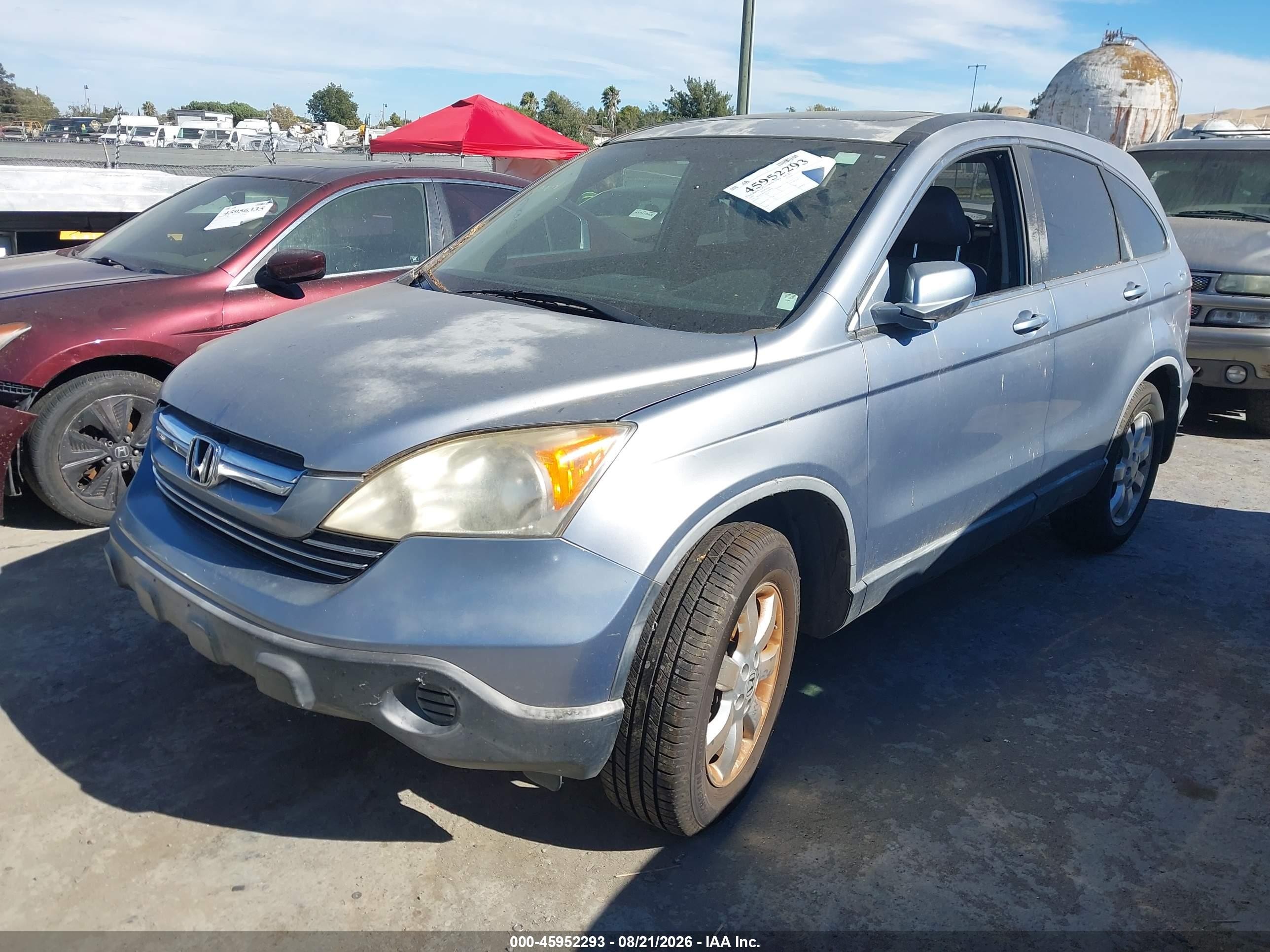 2007 Honda Cr-v Ex-l Light Blue vin: JHLRE38797C050080