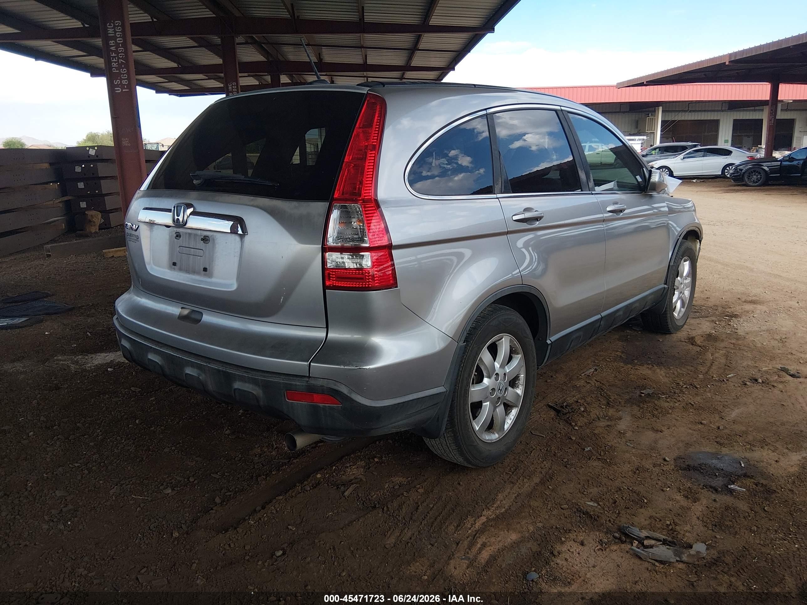 2007 Honda Cr-v Ex-l Silver vin: JHLRE38797C057014
