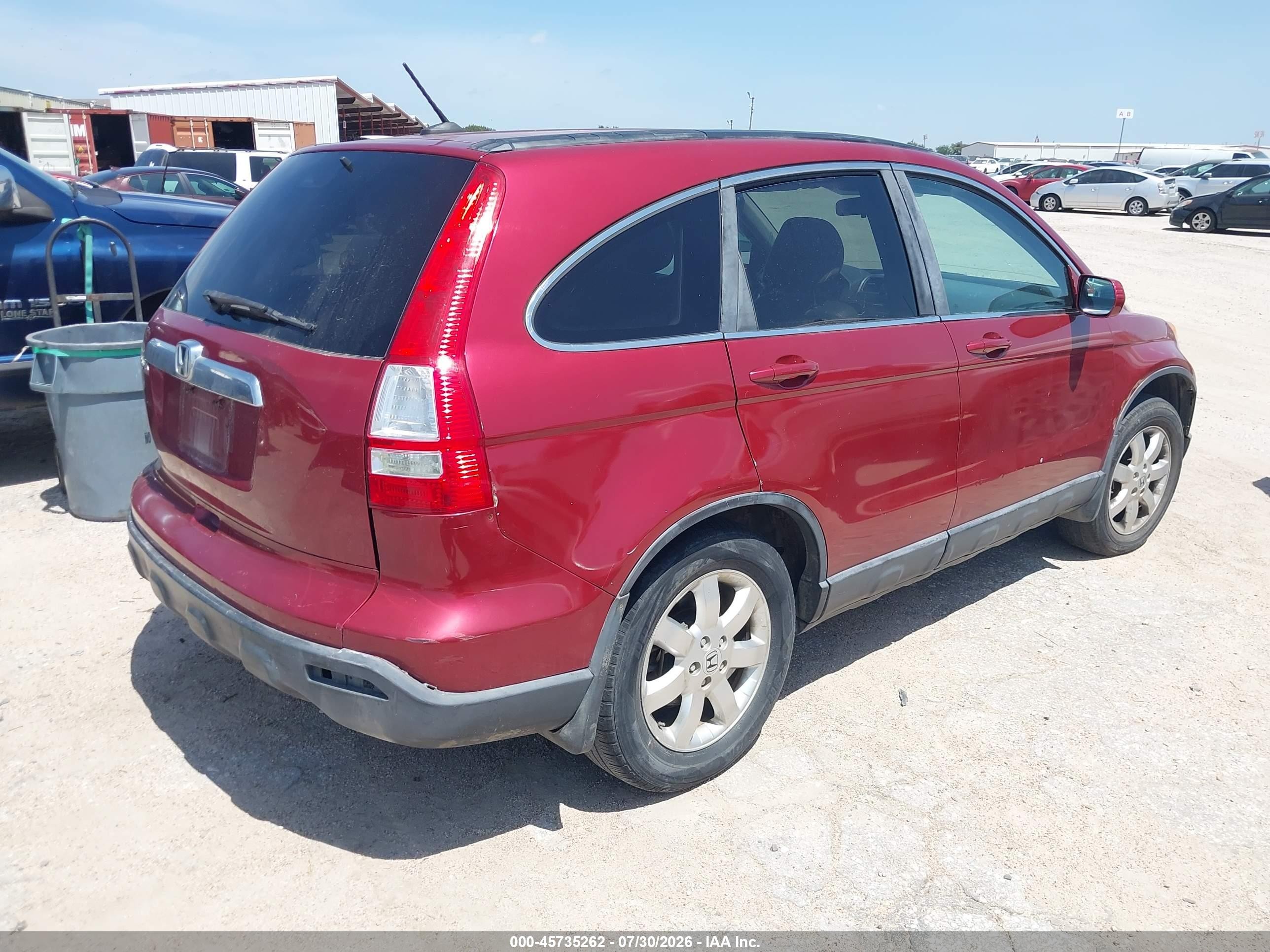 2007 Honda Cr-v Ex-l Red vin: JHLRE38797C066568
