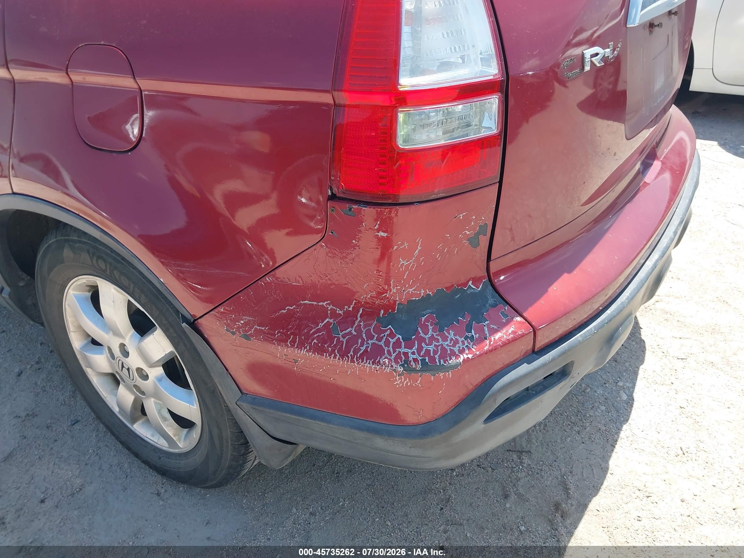 2007 Honda Cr-v Ex-l Red vin: JHLRE38797C066568