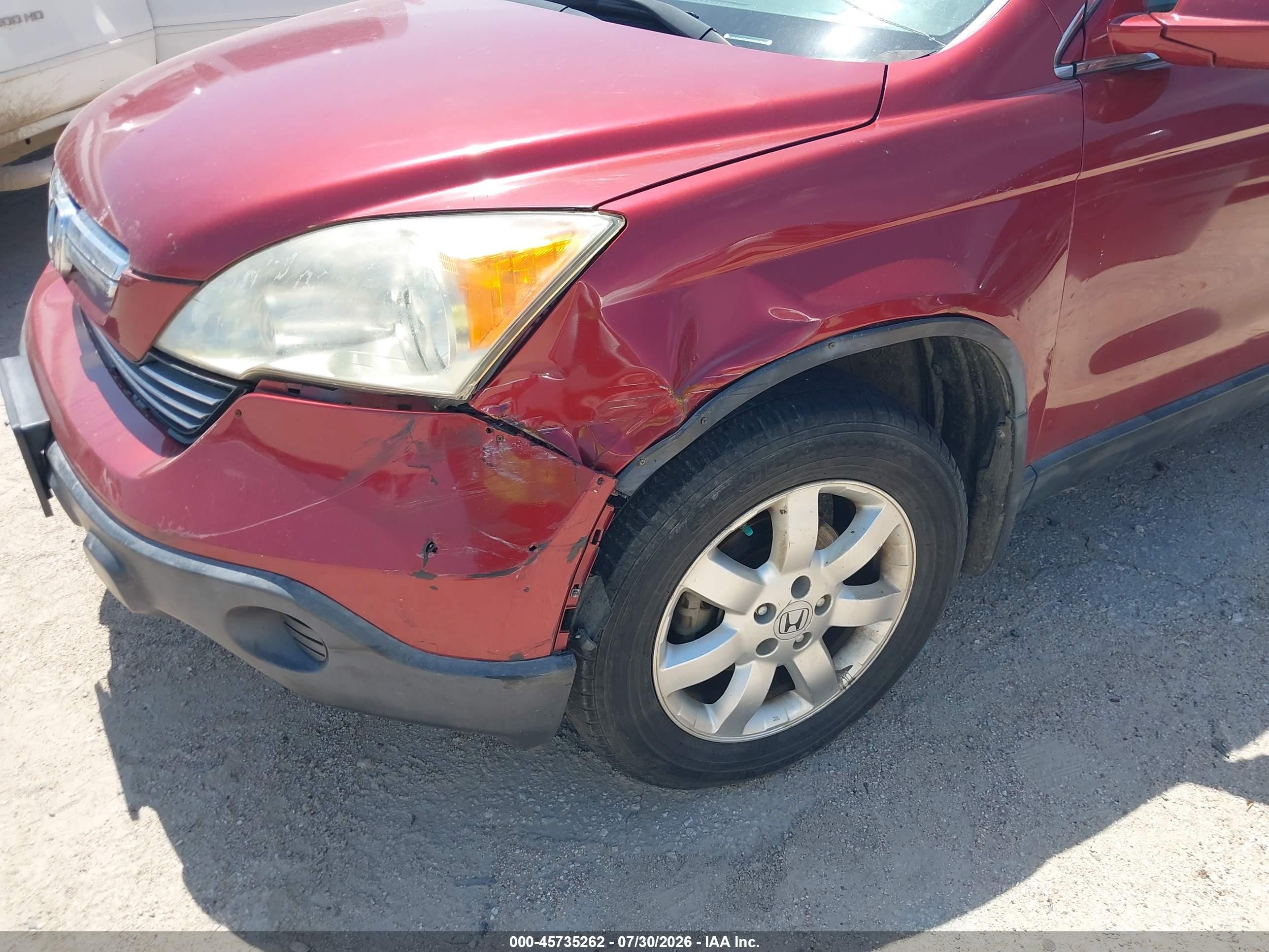 2007 Honda Cr-v Ex-l Red vin: JHLRE38797C066568