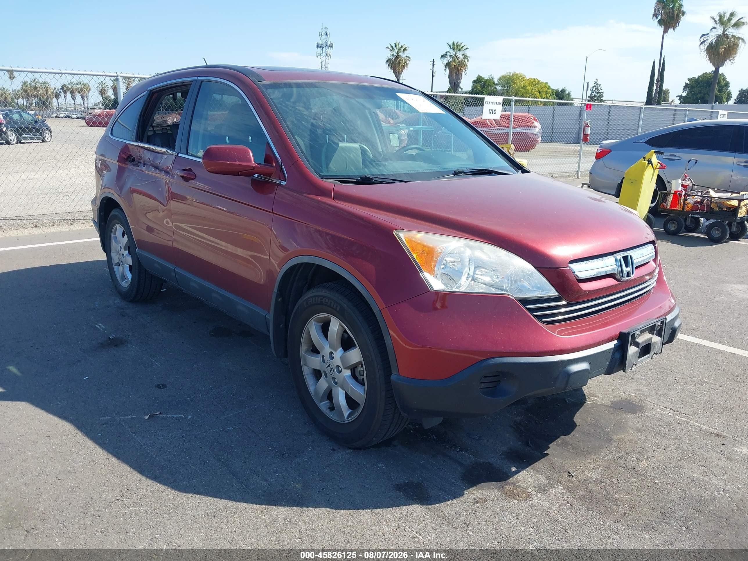 2008 Honda Cr-v Ex-l Burgundy vin: JHLRE38798C044555