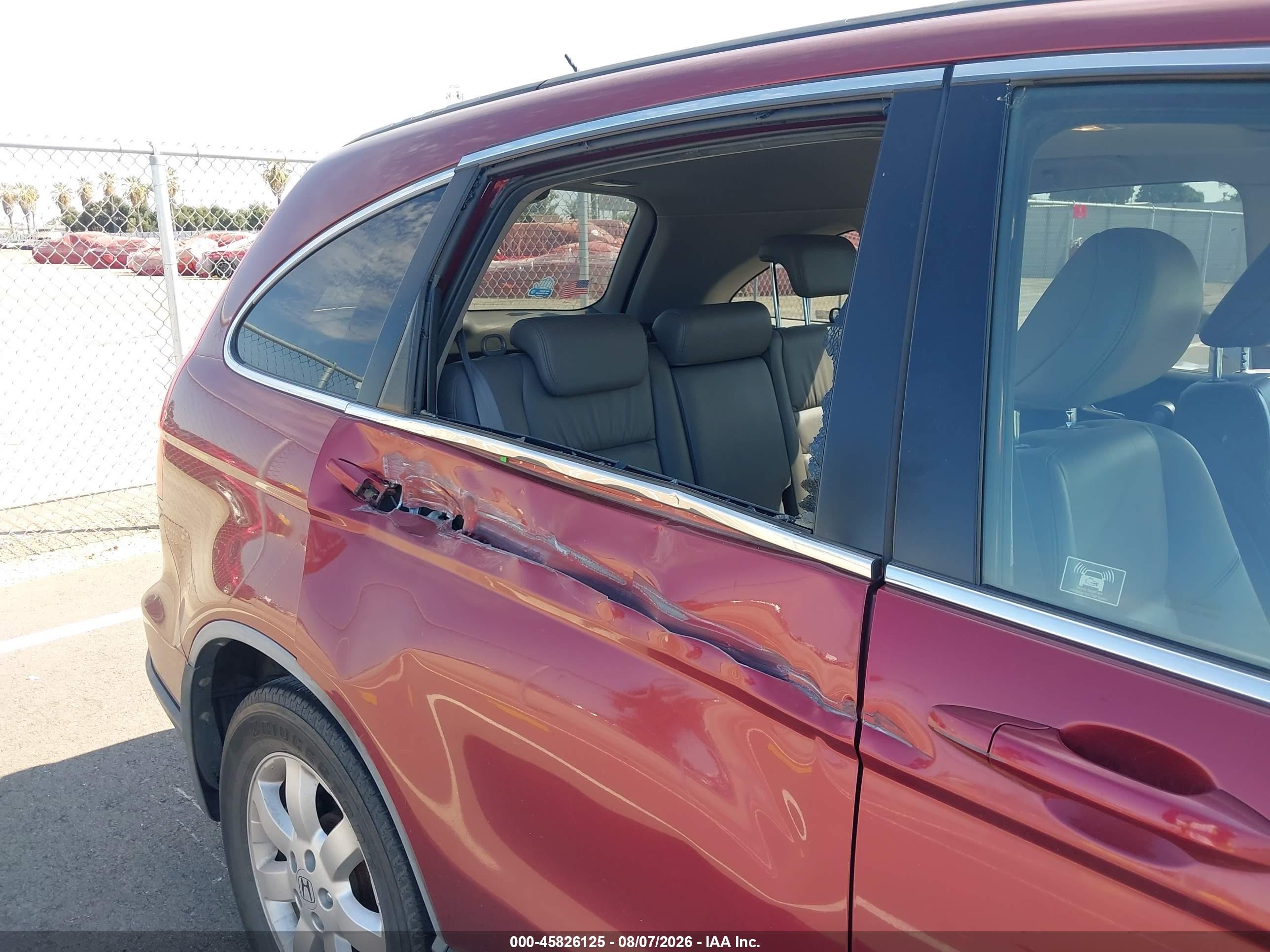 2008 Honda Cr-v Ex-l Burgundy vin: JHLRE38798C044555