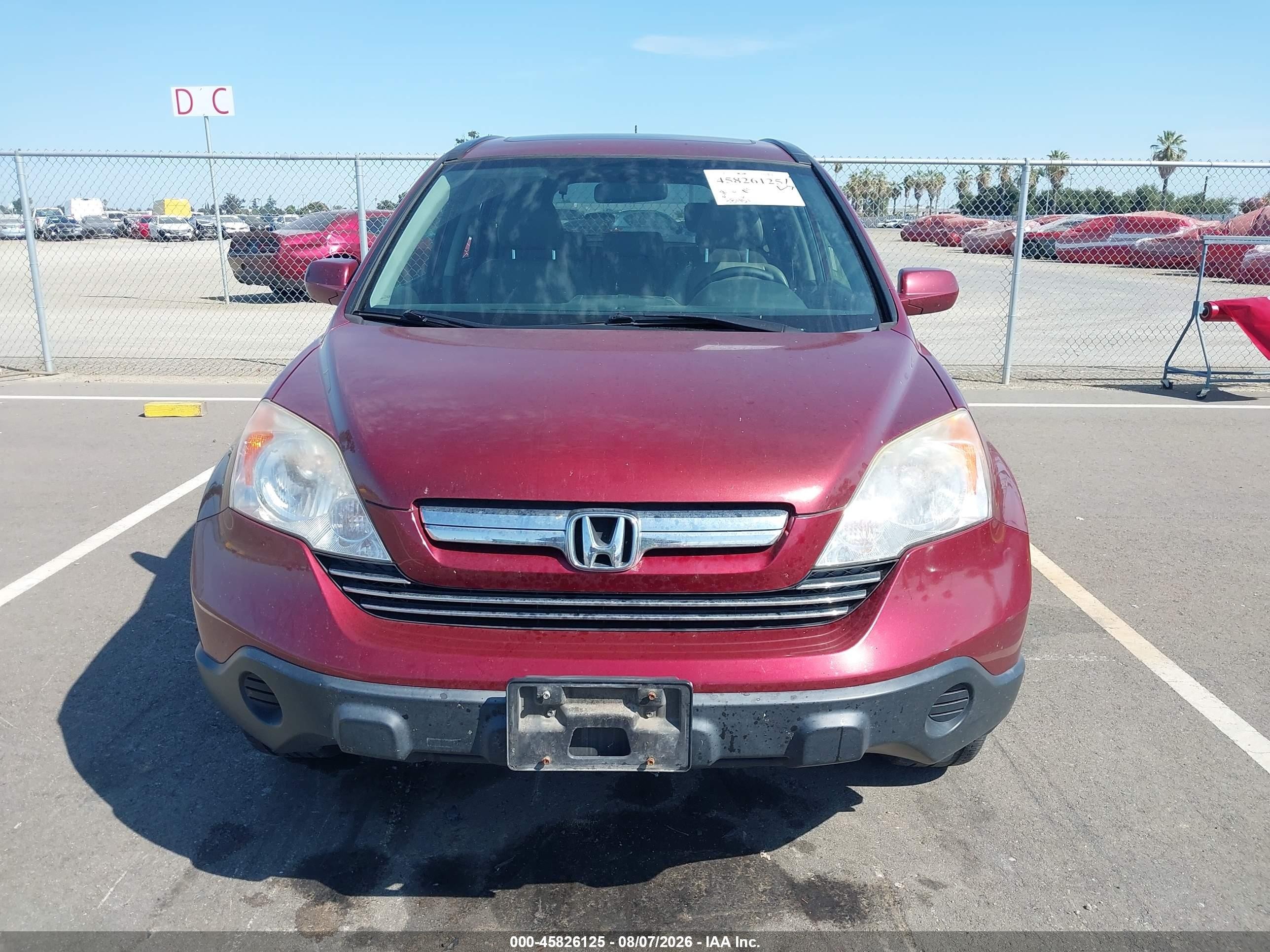 2008 Honda Cr-v Ex-l Burgundy vin: JHLRE38798C044555