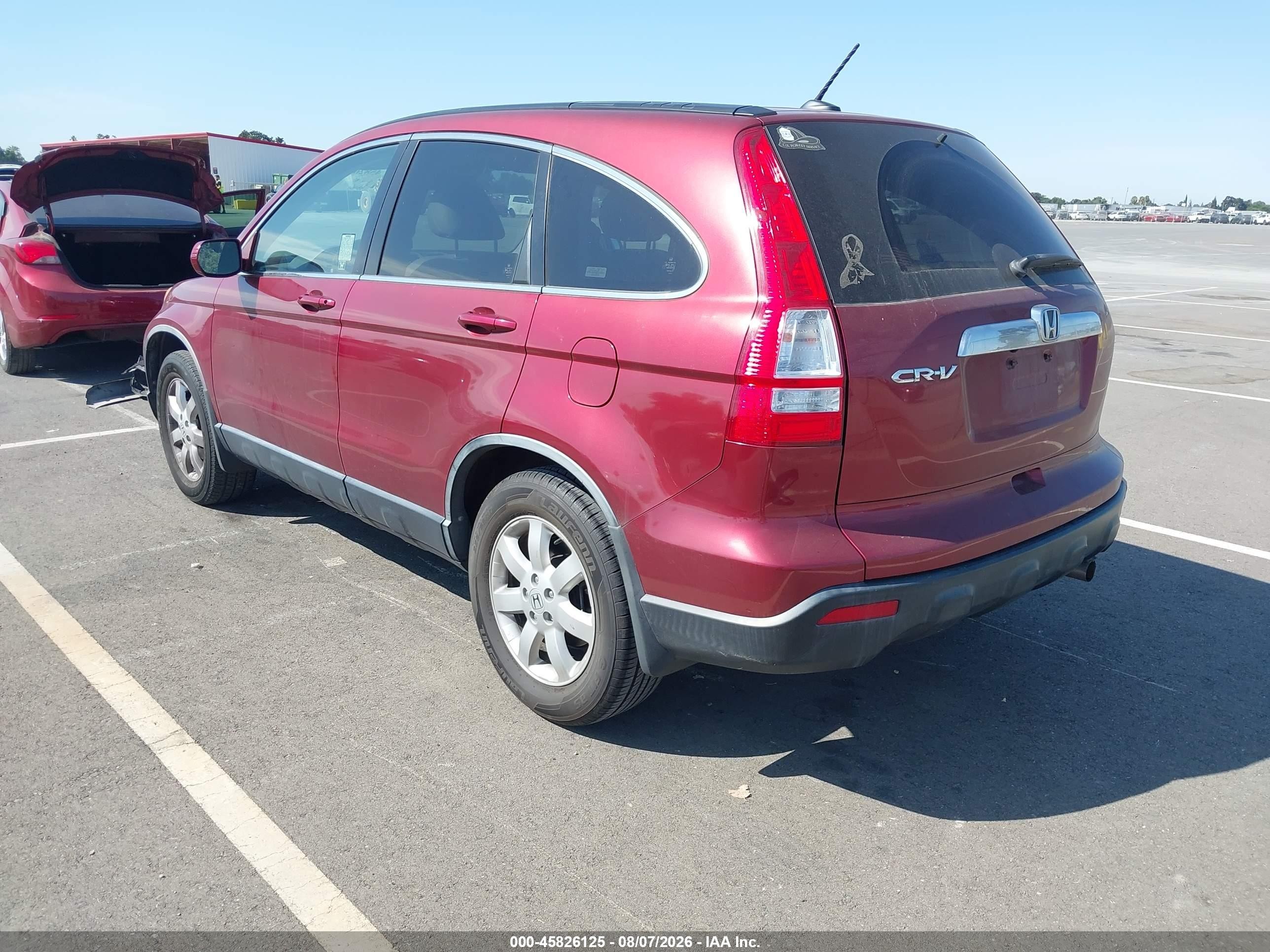 2008 Honda Cr-v Ex-l Burgundy vin: JHLRE38798C044555