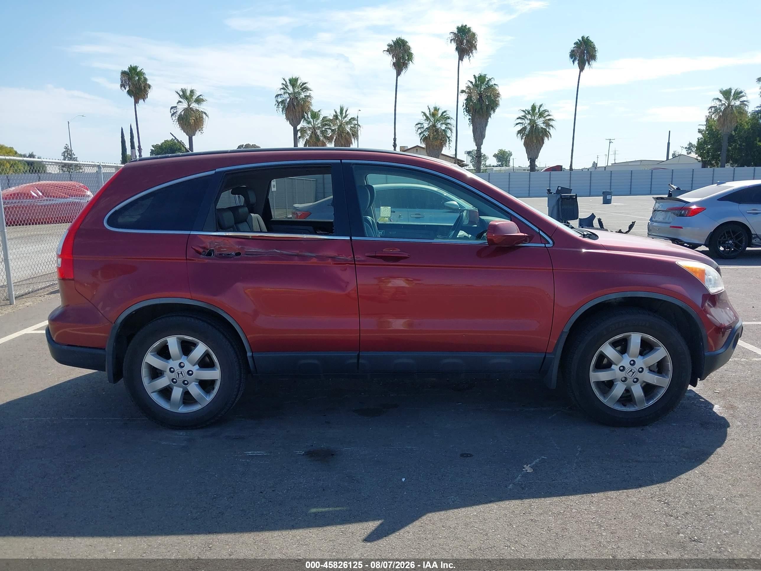 2008 Honda Cr-v Ex-l Burgundy vin: JHLRE38798C044555