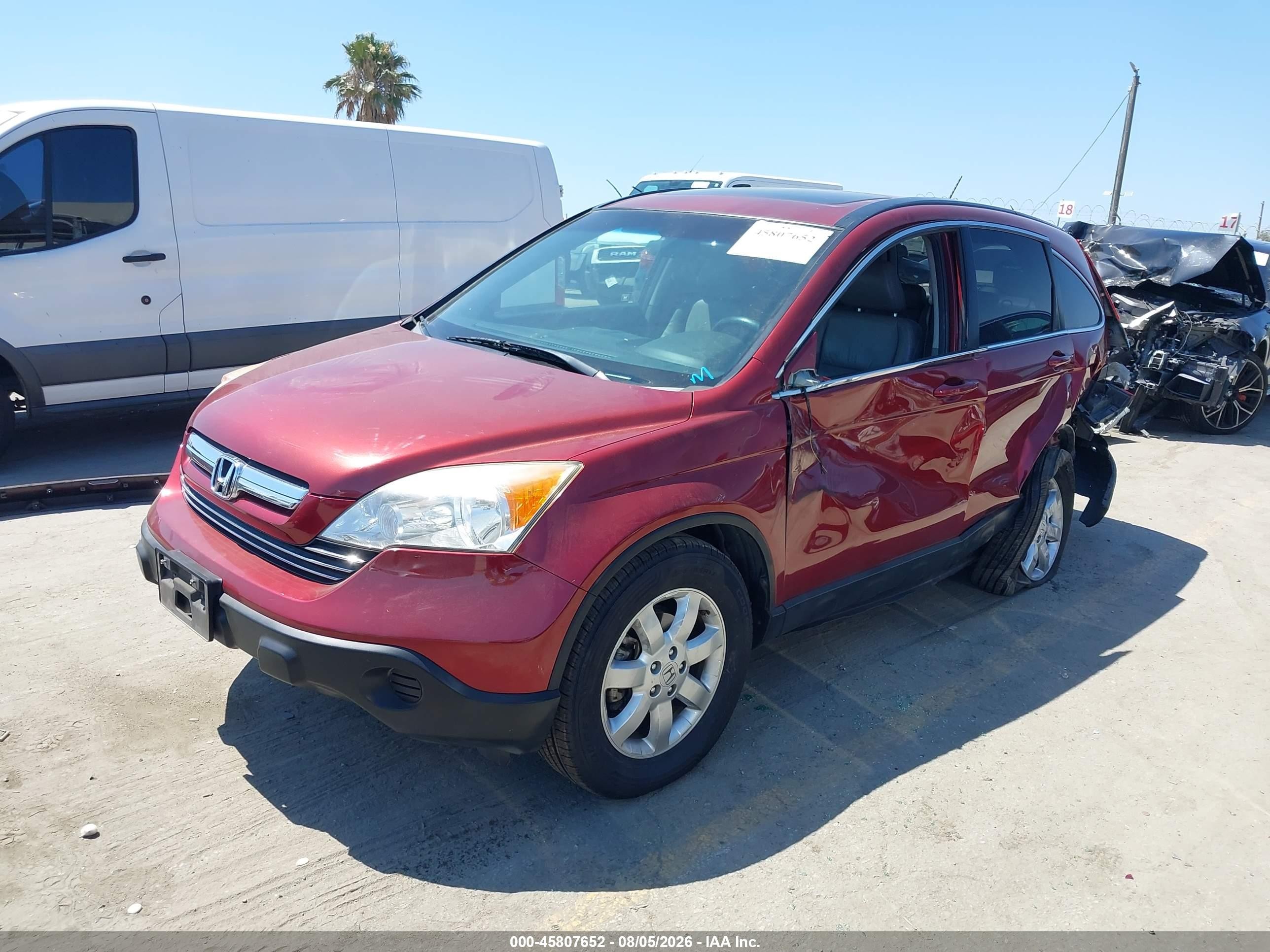 2008 Honda Cr-v Ex-l Red vin: JHLRE38798C054955