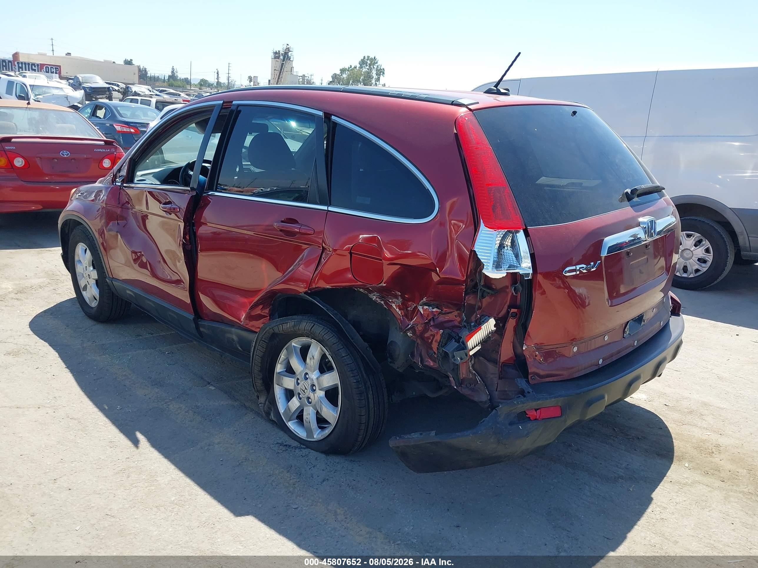 2008 Honda Cr-v Ex-l Red vin: JHLRE38798C054955