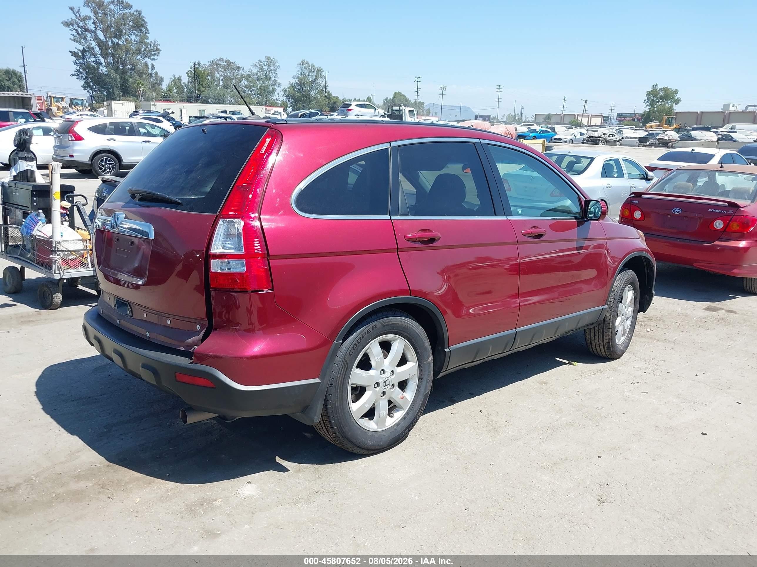 2008 Honda Cr-v Ex-l Red vin: JHLRE38798C054955