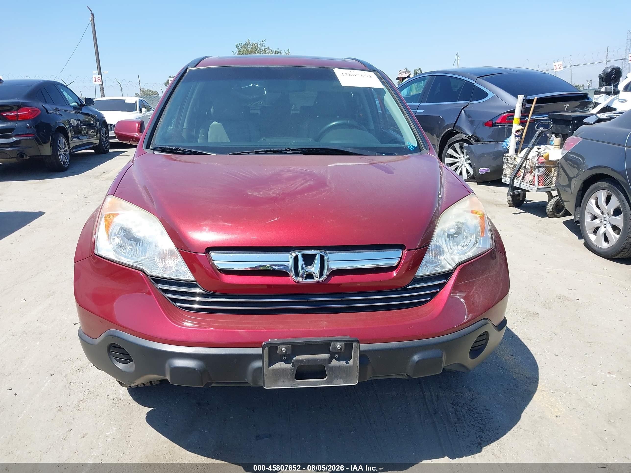 2008 Honda Cr-v Ex-l Red vin: JHLRE38798C054955
