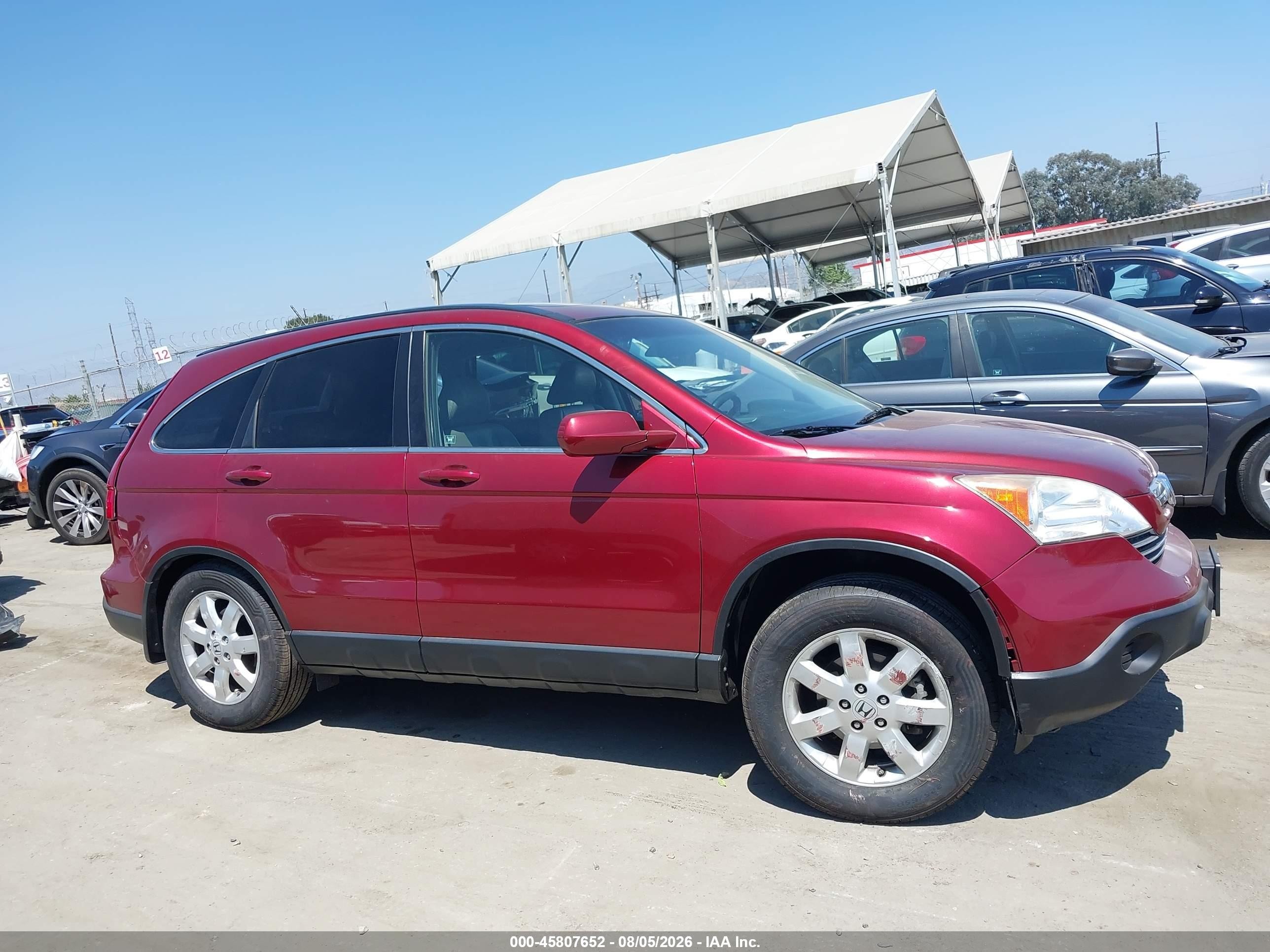 2008 Honda Cr-v Ex-l Red vin: JHLRE38798C054955