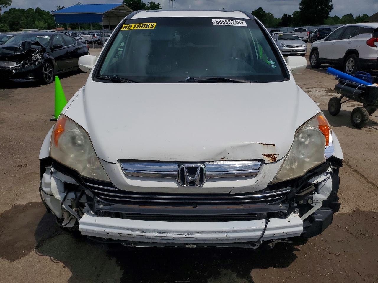 2009 Honda Cr-v Exl White vin: JHLRE38799C014778