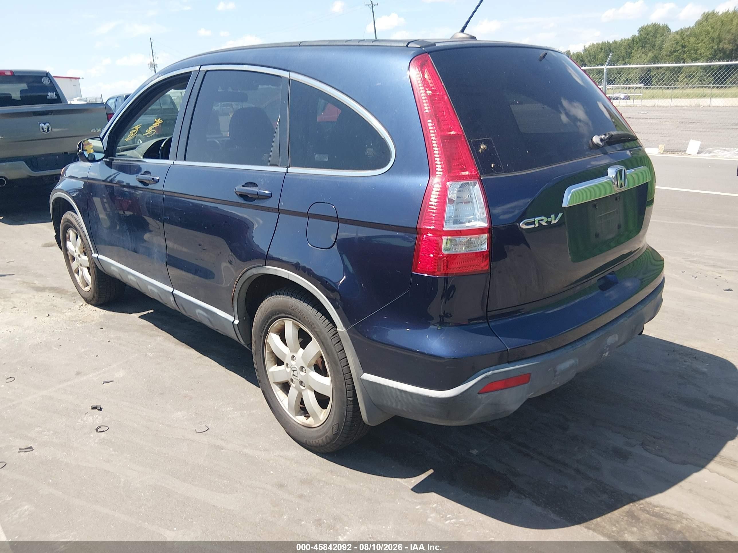 2007 Honda Cr-v Ex-l Blue vin: JHLRE387X7C007111