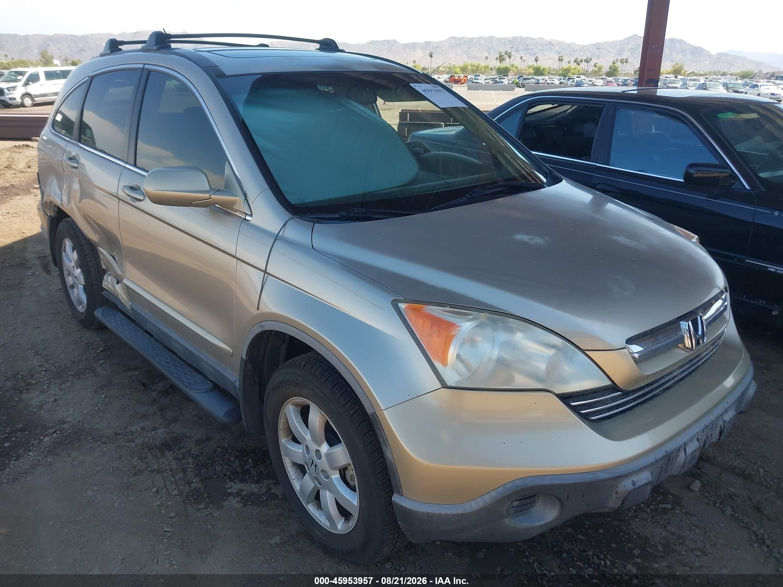 2007 Honda Cr-v Ex-l Brown vin: JHLRE387X7C007707