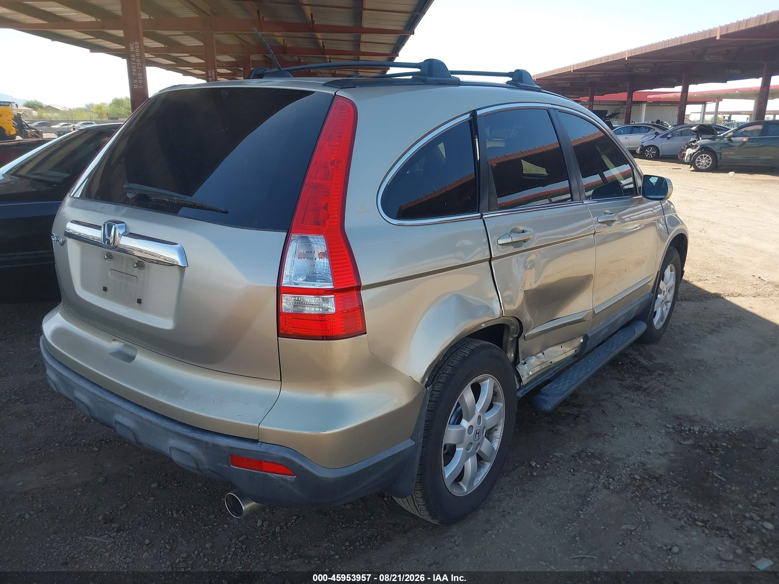 2007 Honda Cr-v Ex-l Коричневый vin: JHLRE387X7C007707