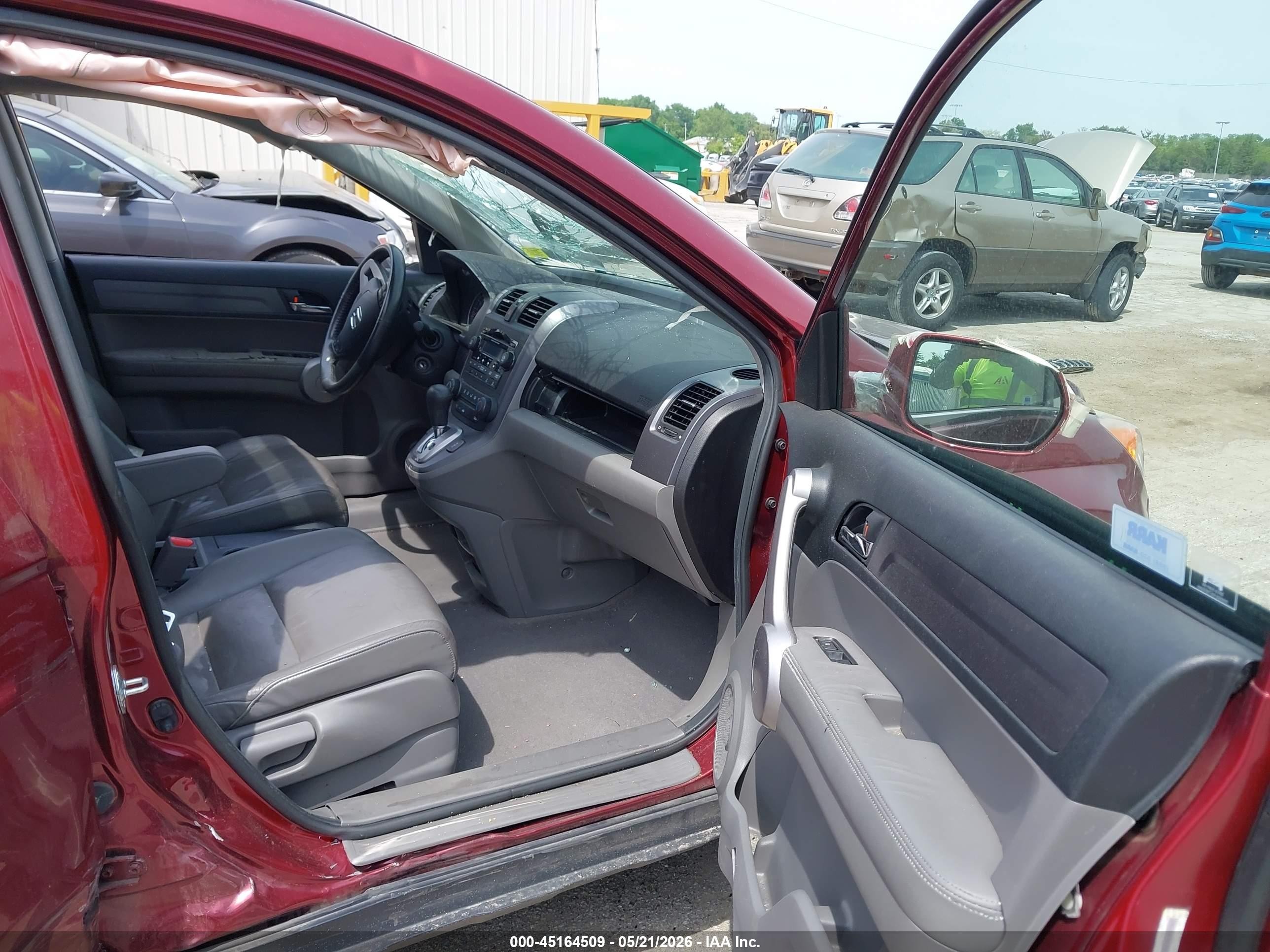 2007 Honda Cr-v Ex-l Maroon vin: JHLRE387X7C013278