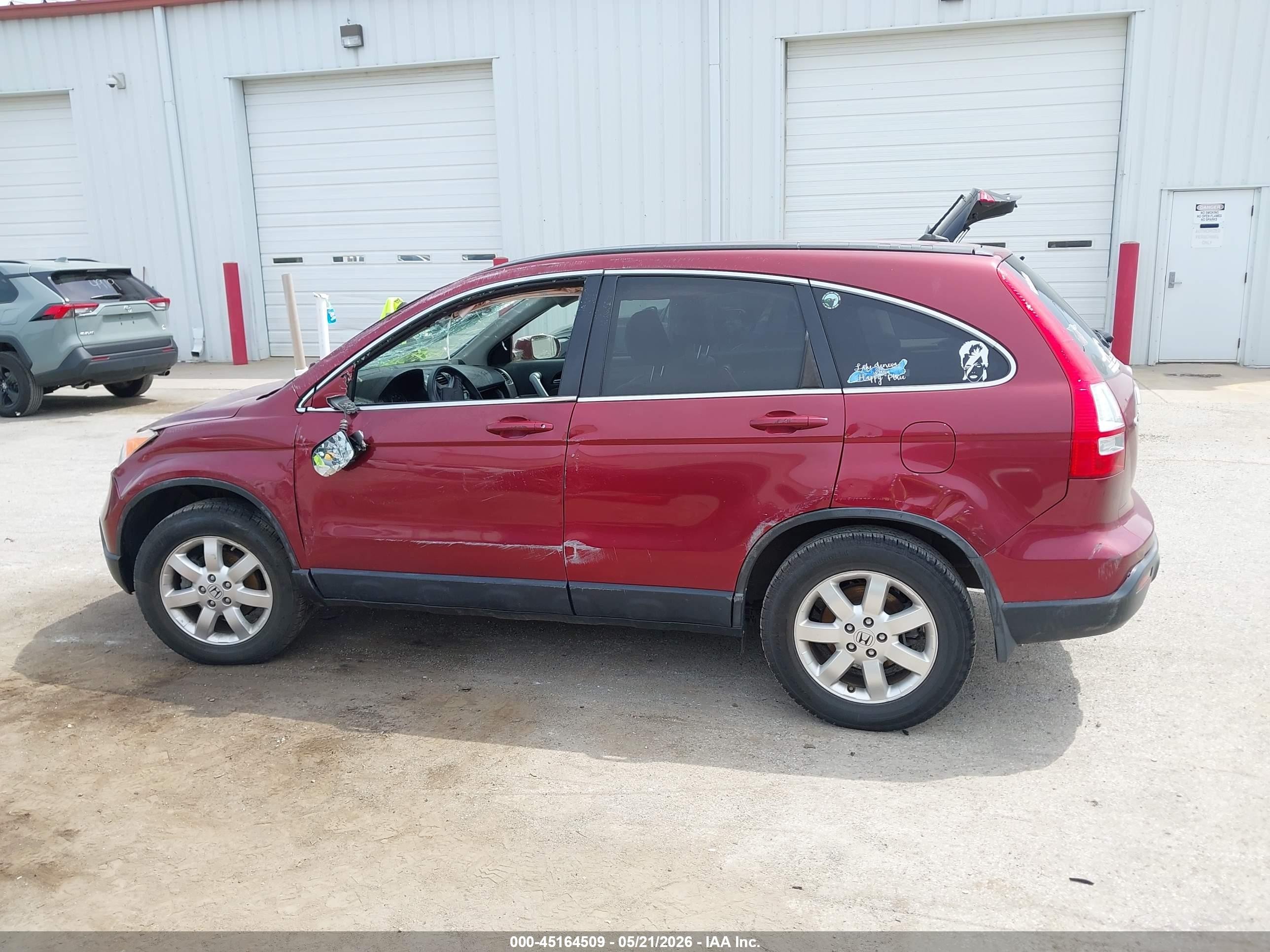 2007 Honda Cr-v Ex-l Maroon vin: JHLRE387X7C013278