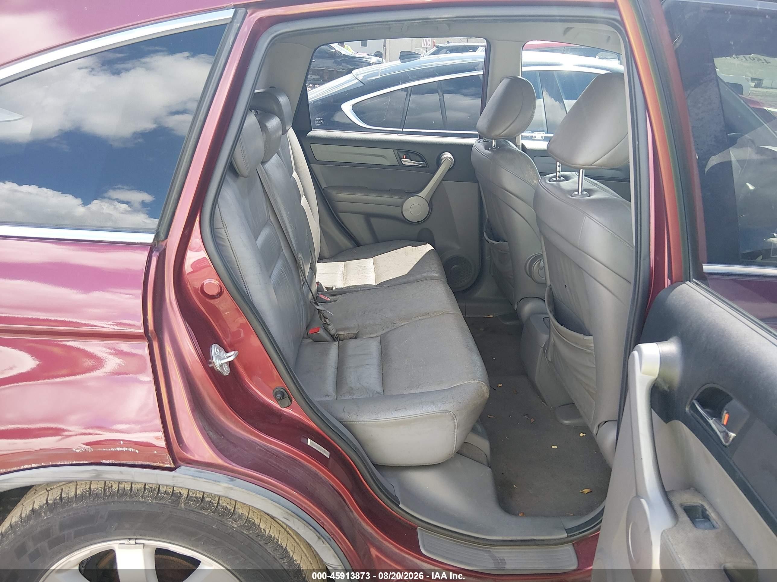 2007 Honda Cr-v Ex-l Burgundy vin: JHLRE387X7C019002