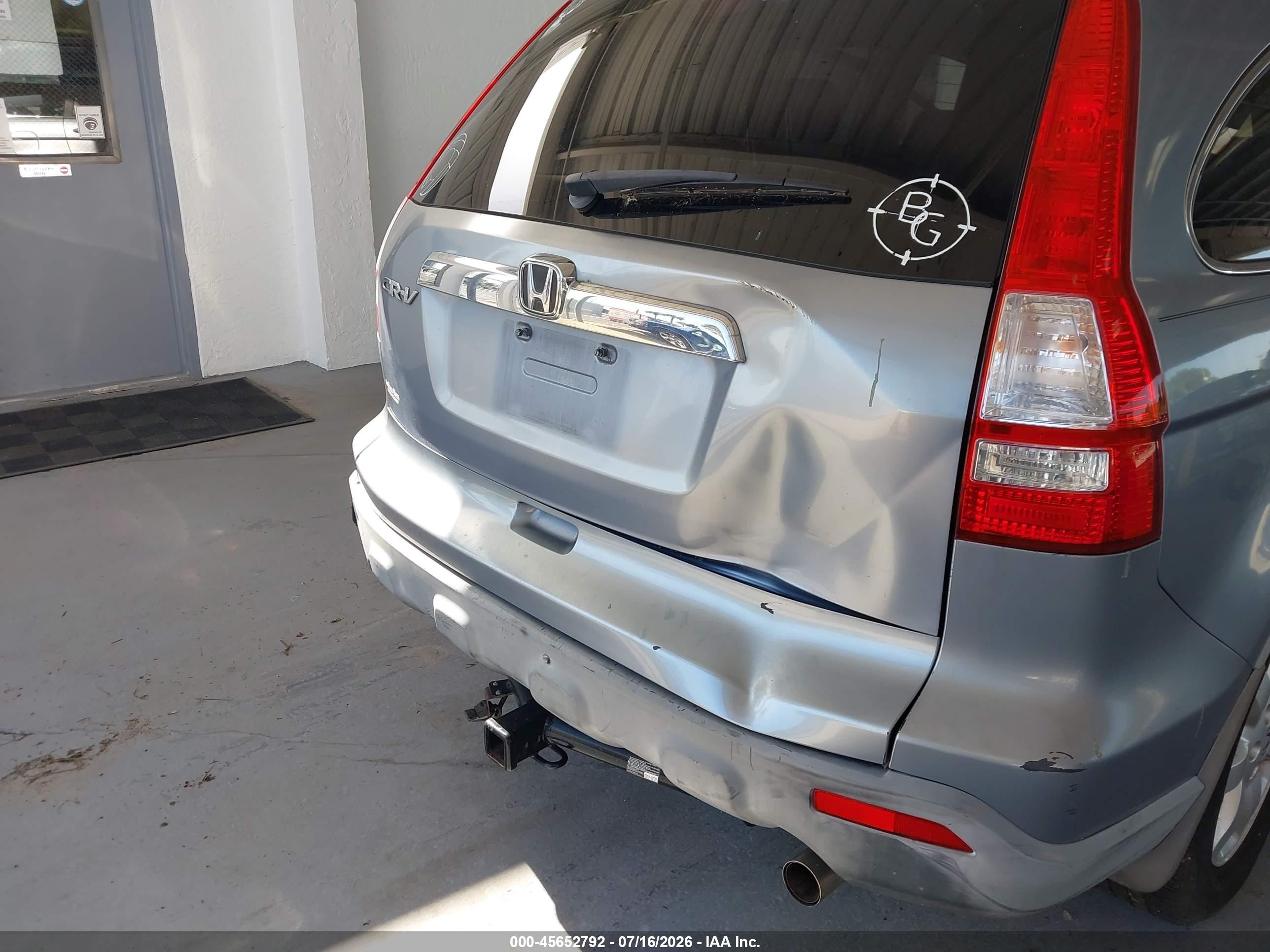 2007 Honda Cr-v Ex-l Light Blue vin: JHLRE387X7C036351
