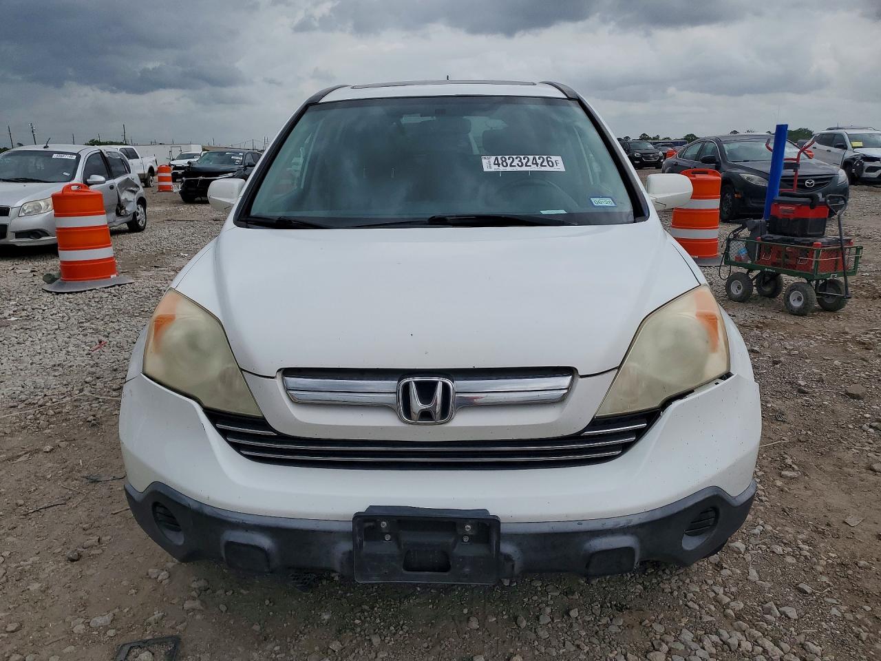 2007 Honda Cr-v Exl White vin: JHLRE387X7C042909