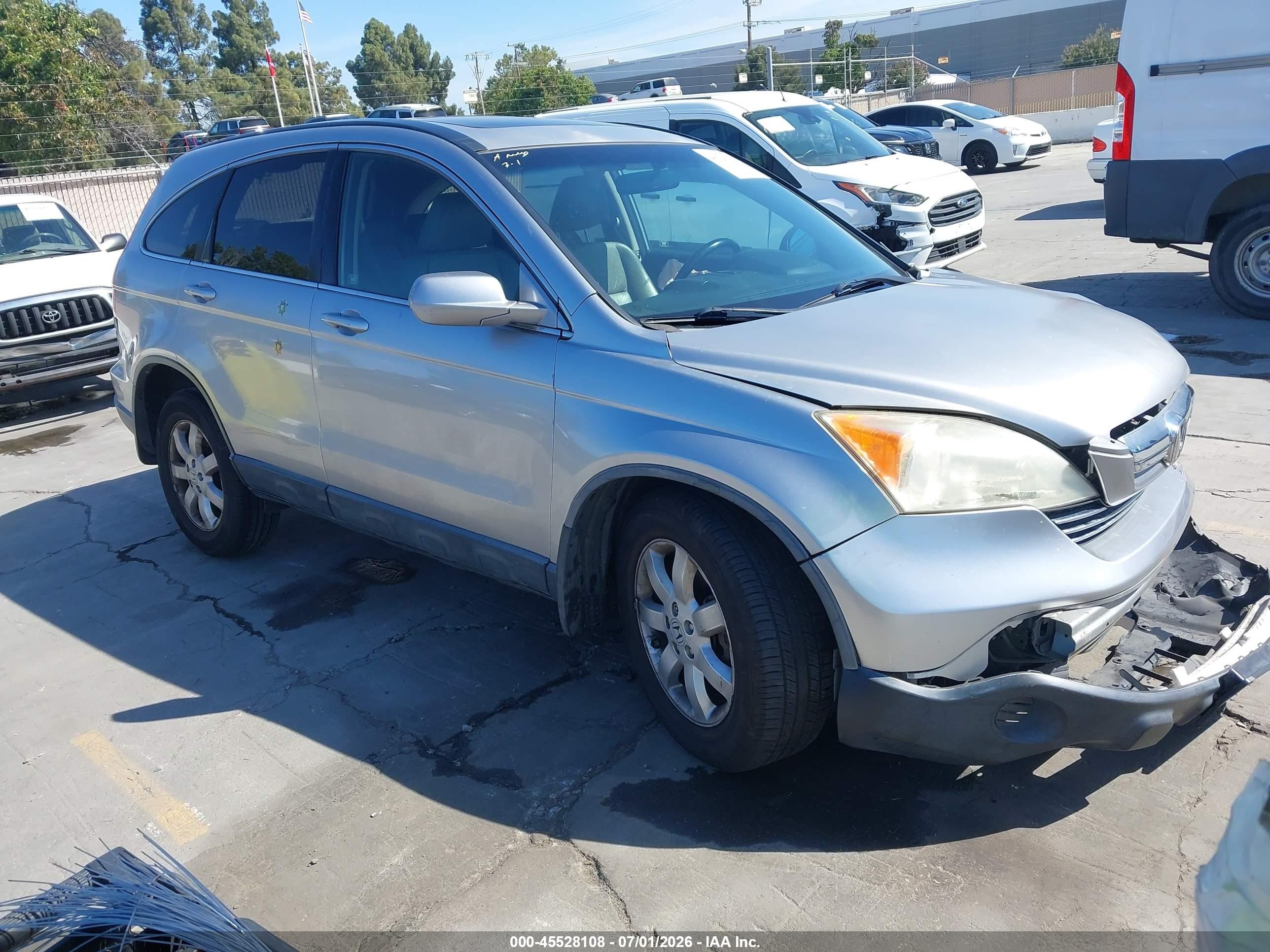 2007 Honda Cr-v Ex-l Silver vin: JHLRE387X7C057314