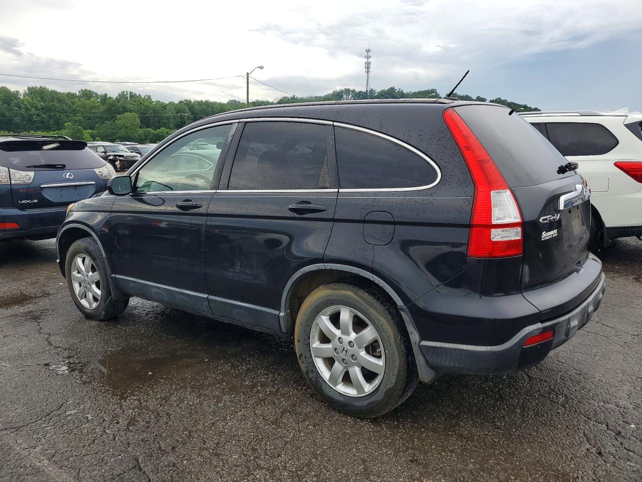 2007 Honda Cr-v Exl Black vin: JHLRE387X7C071648