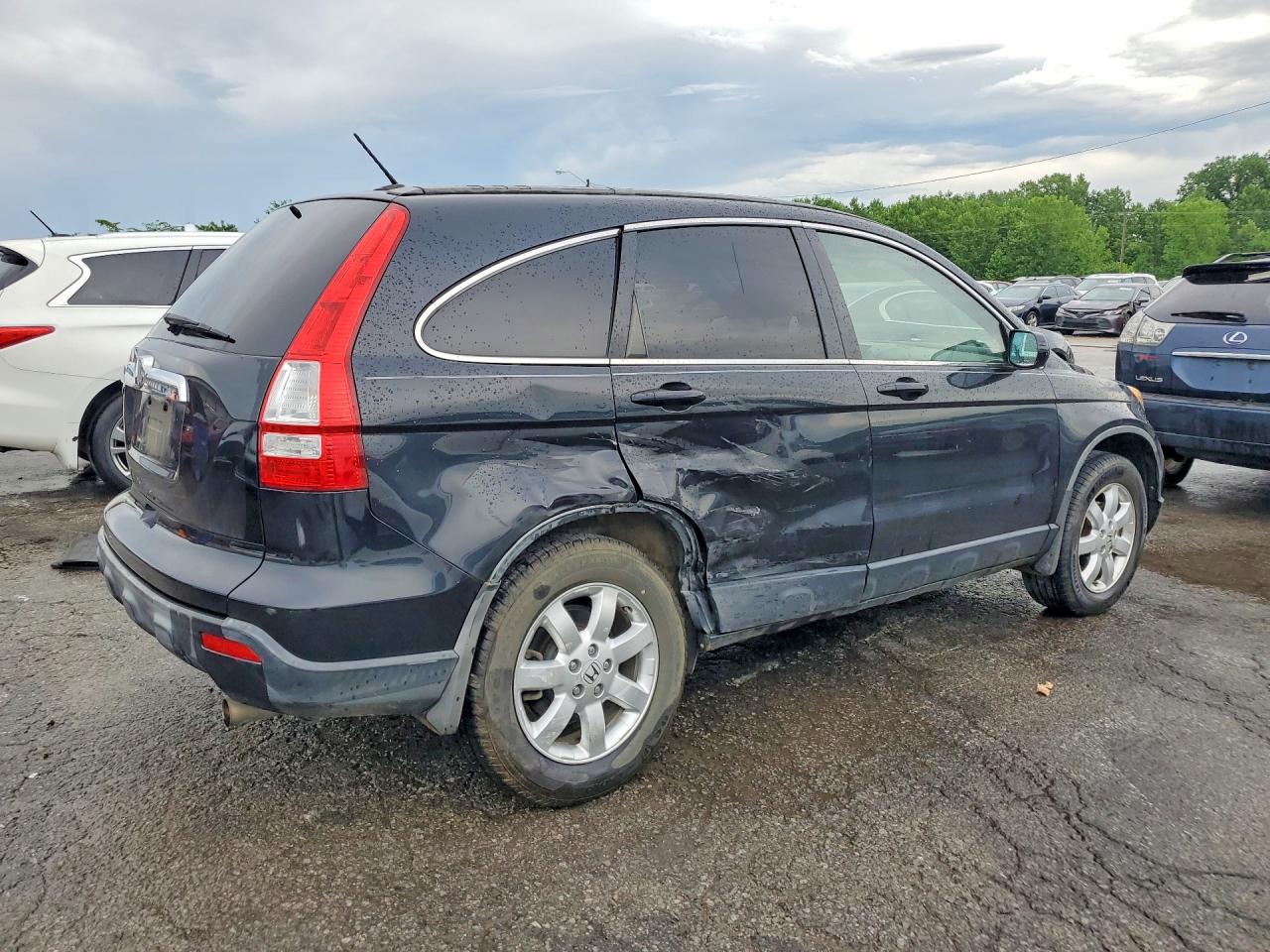 2007 Honda Cr-v Exl Black vin: JHLRE387X7C071648