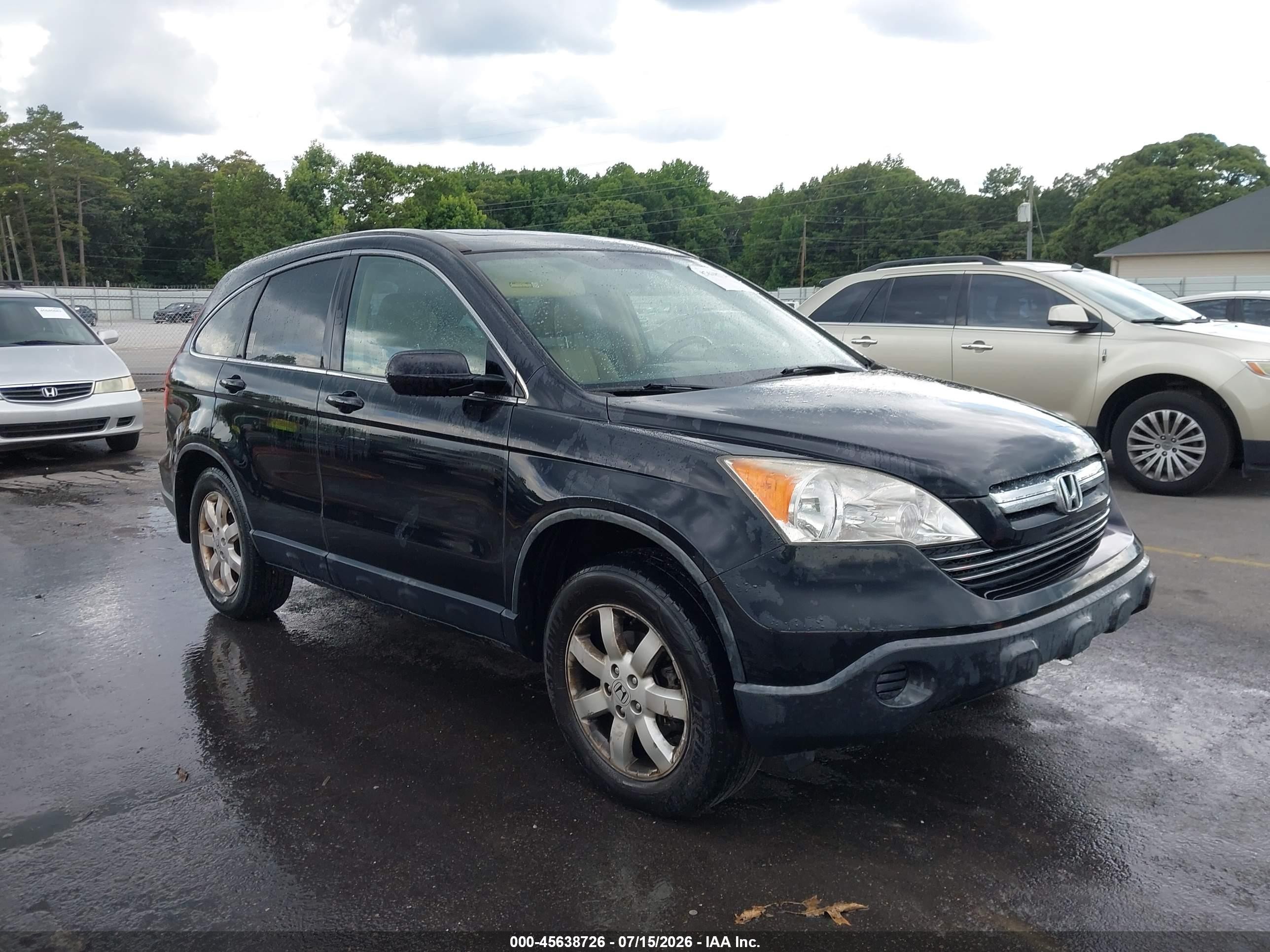 2007 Honda Cr-v Ex-l Black vin: JHLRE387X7C081595