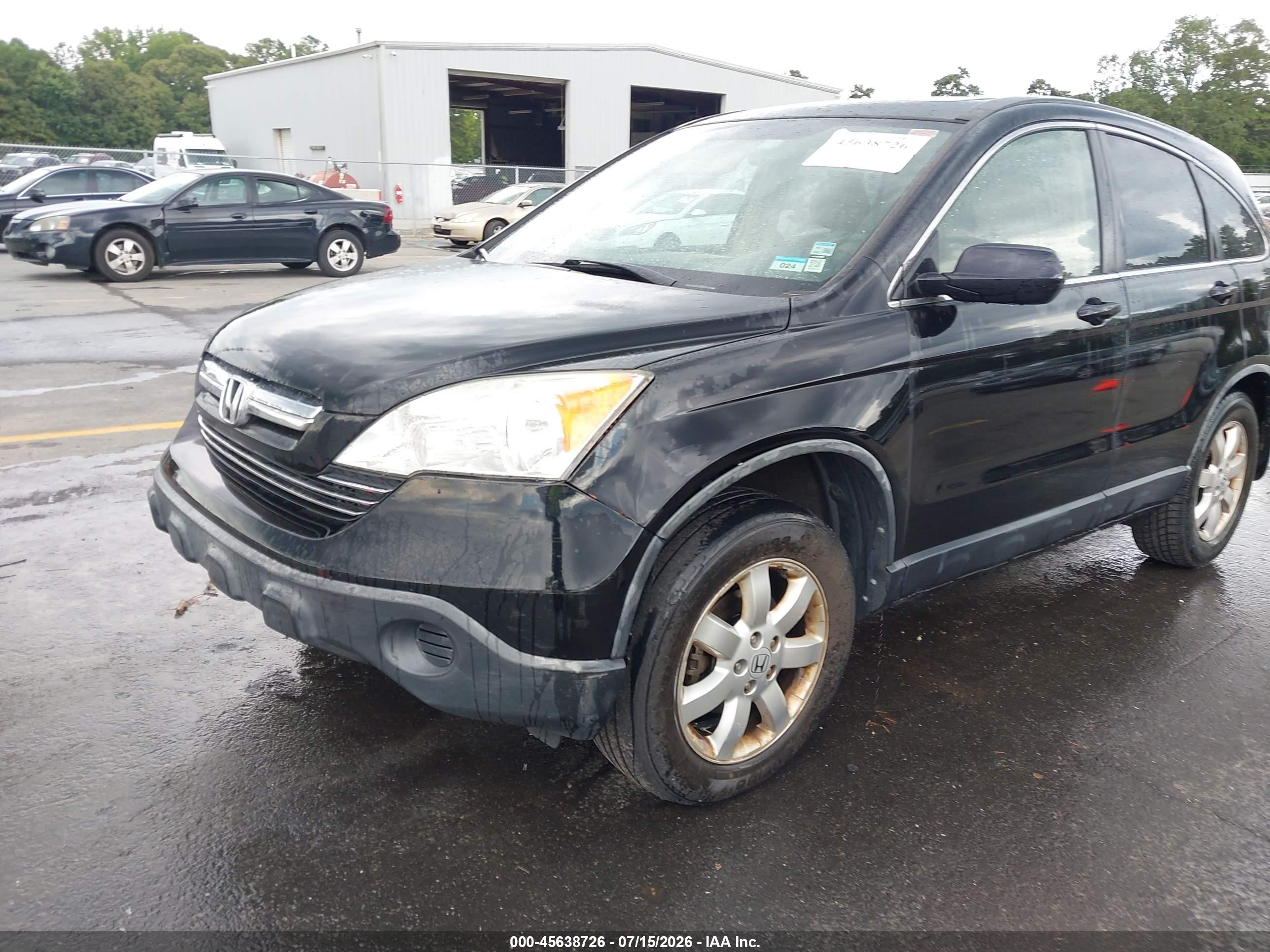 2007 Honda Cr-v Ex-l Black vin: JHLRE387X7C081595