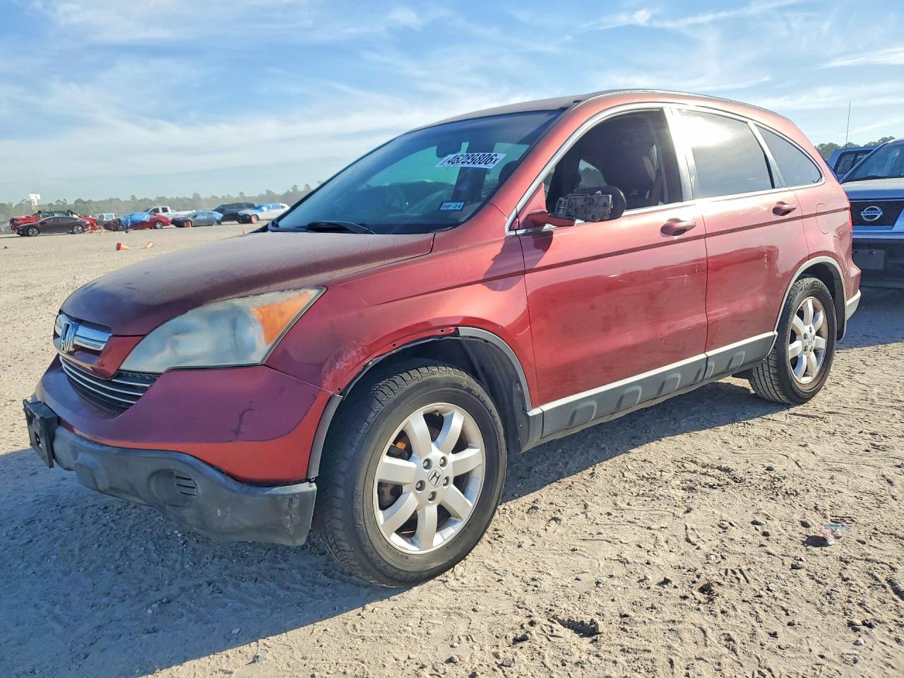 2008 Honda Cr-v Exl Burgundy vin: JHLRE387X8C011550