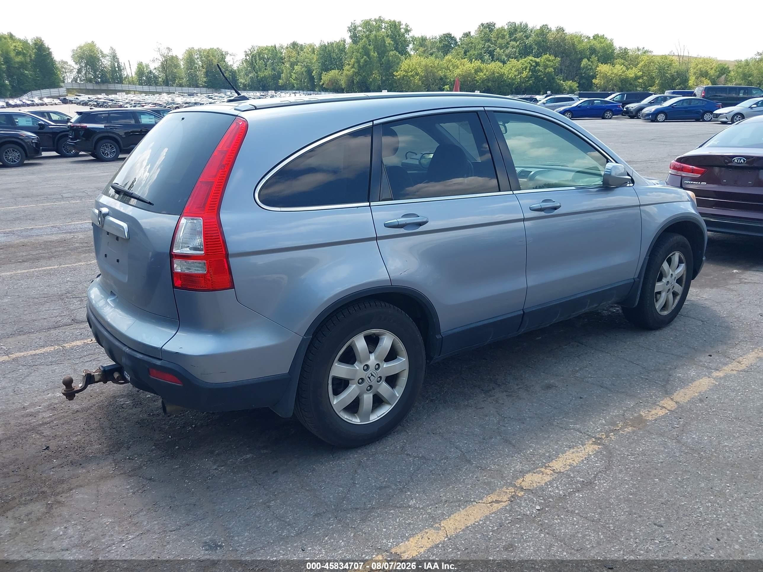 2008 Honda Cr-v Ex-l Light Blue vin: JHLRE387X8C021902