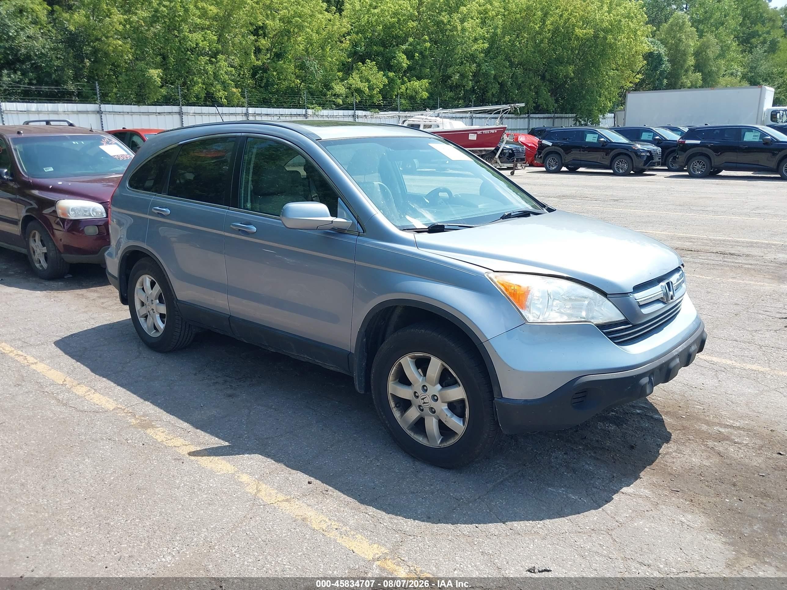 2008 Honda Cr-v Ex-l Light Blue vin: JHLRE387X8C021902
