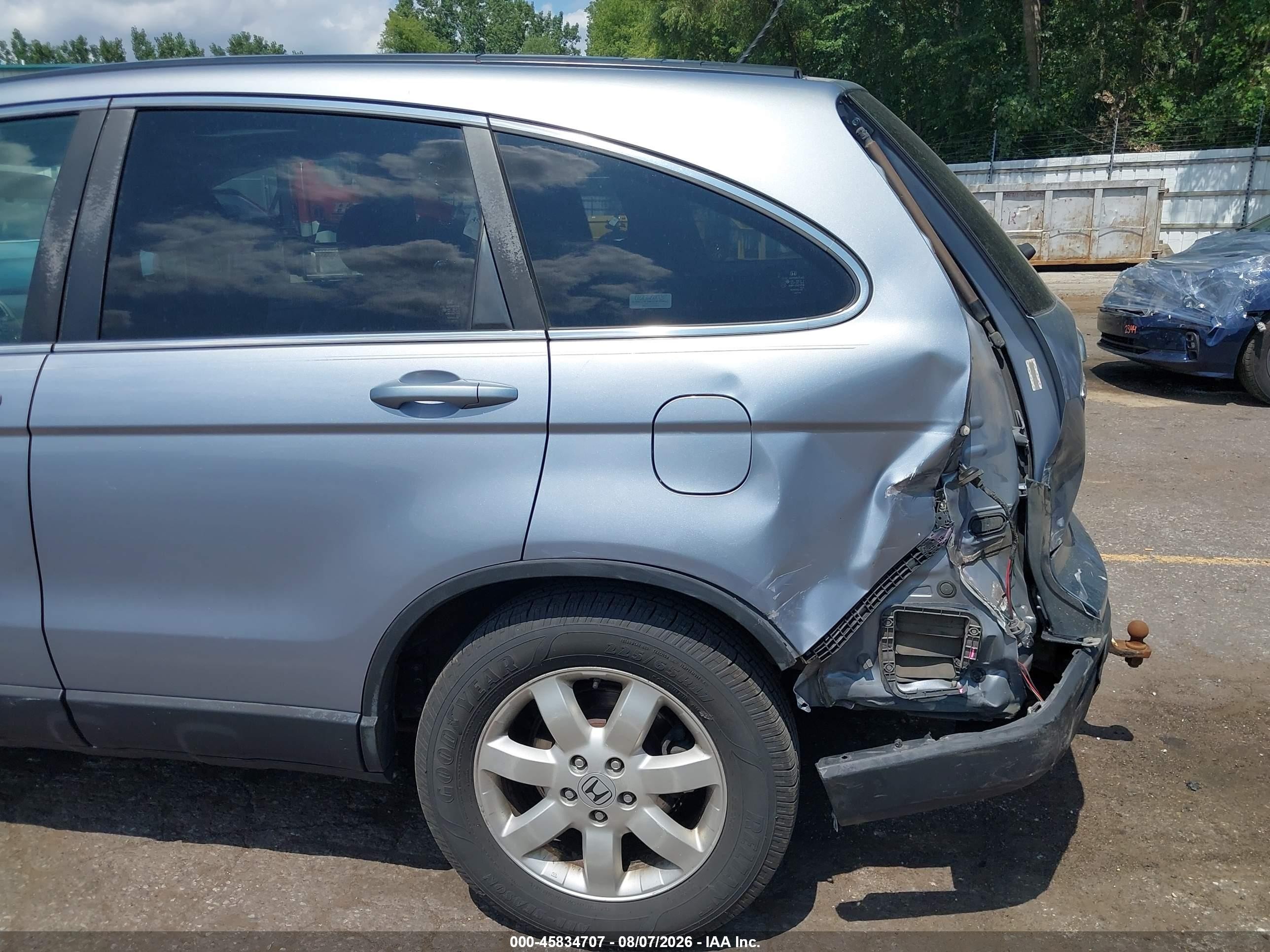 2008 Honda Cr-v Ex-l Light Blue vin: JHLRE387X8C021902