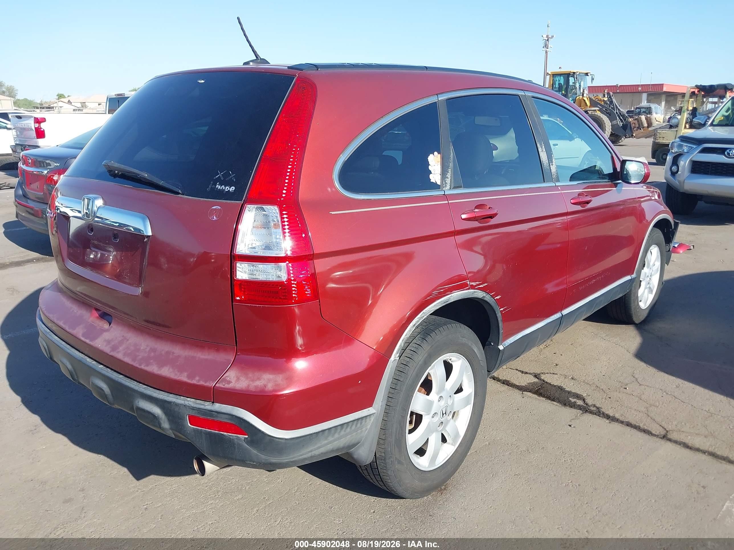 2008 Honda Cr-v Ex-l Maroon vin: JHLRE387X8C027358