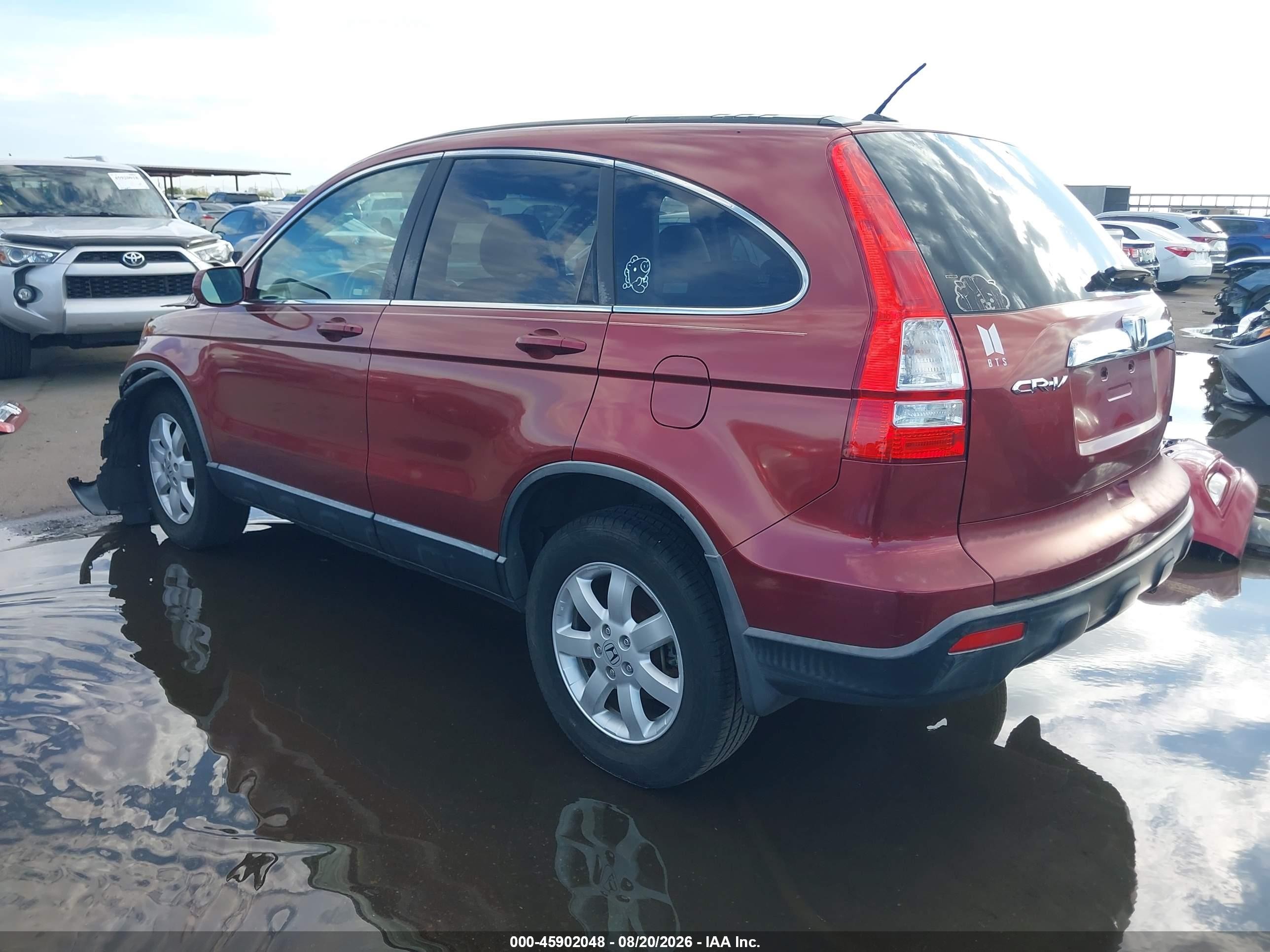 2008 Honda Cr-v Ex-l Maroon vin: JHLRE387X8C027358