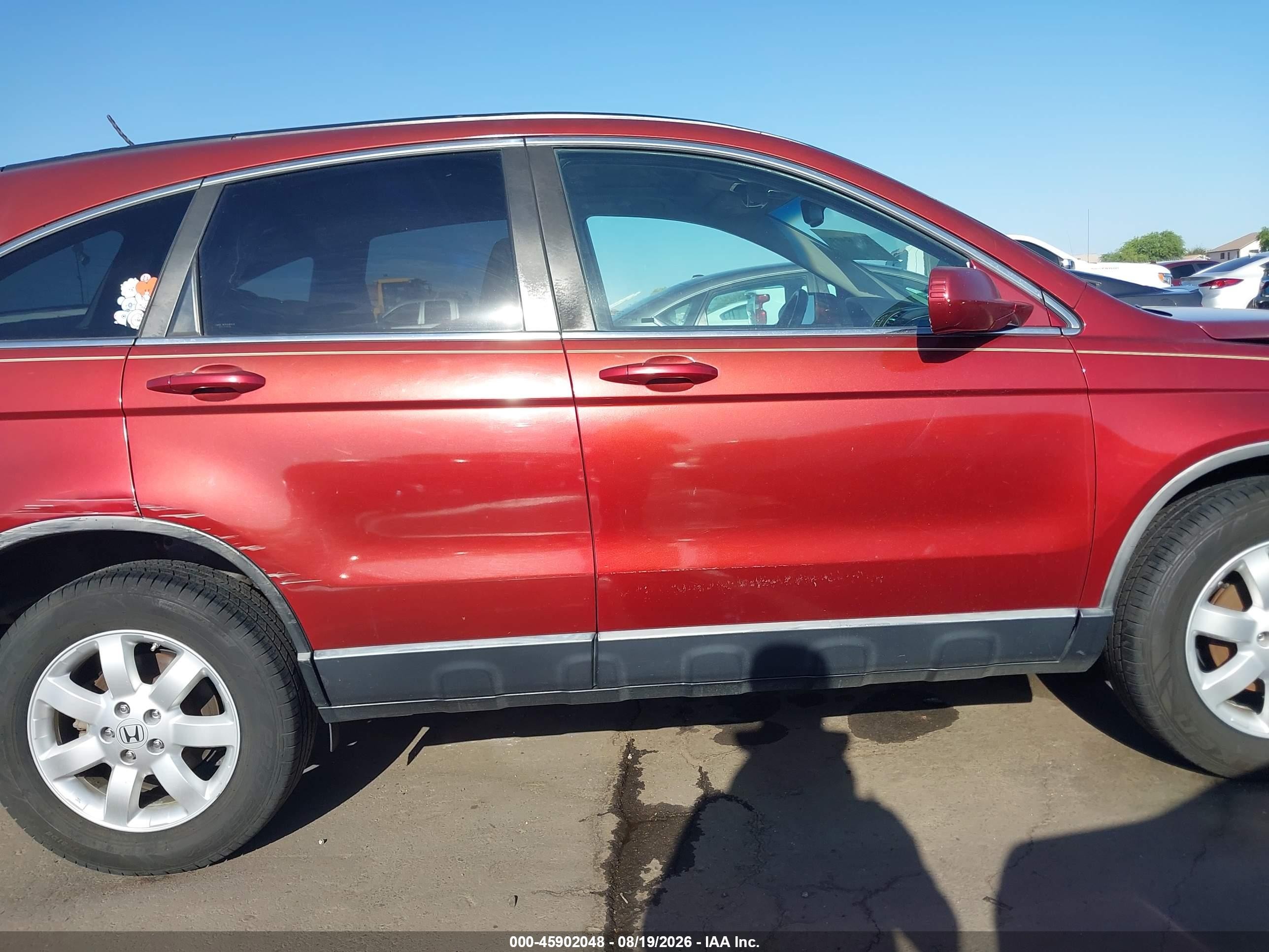 2008 Honda Cr-v Ex-l Maroon vin: JHLRE387X8C027358
