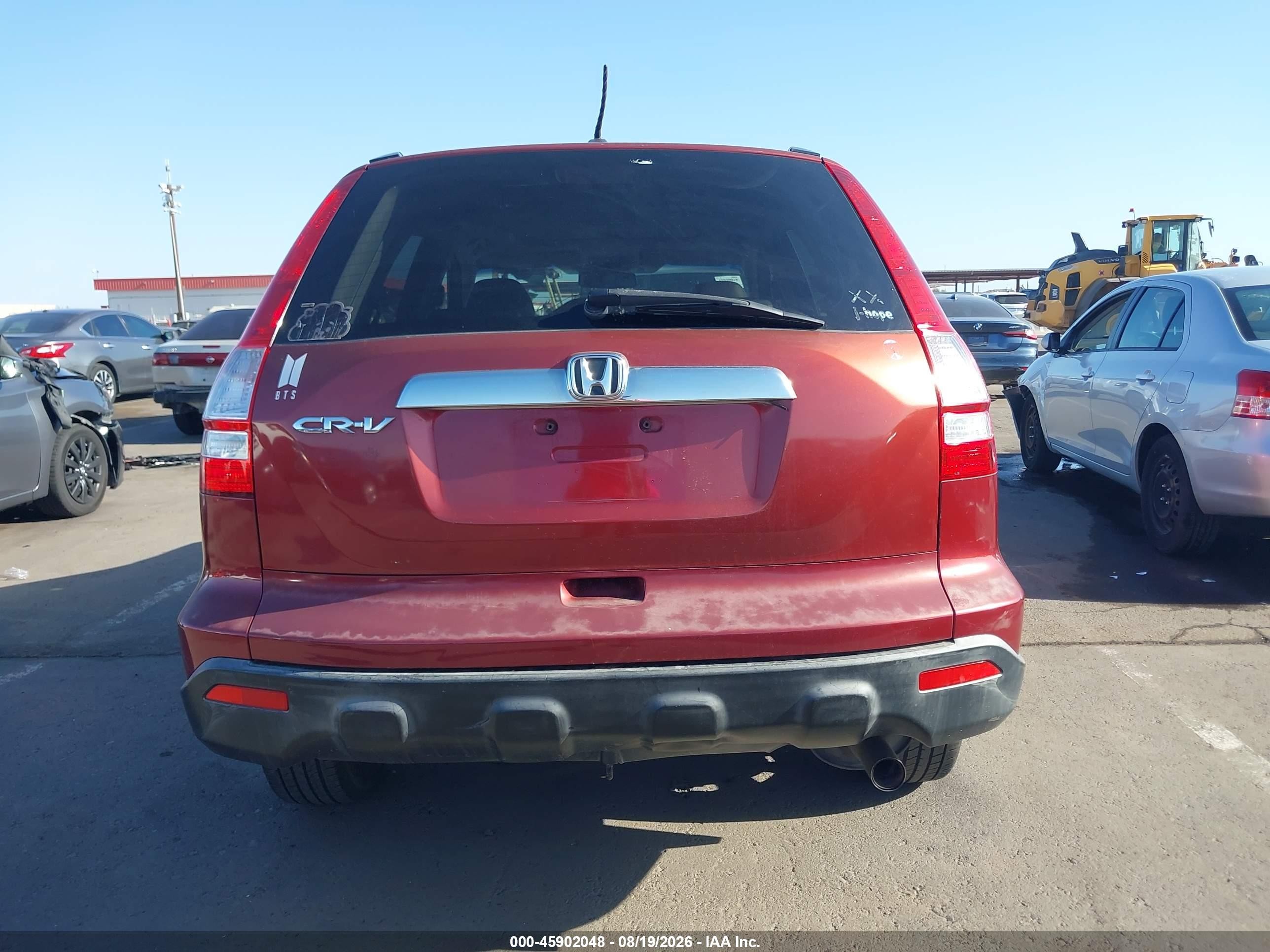 2008 Honda Cr-v Ex-l Maroon vin: JHLRE387X8C027358