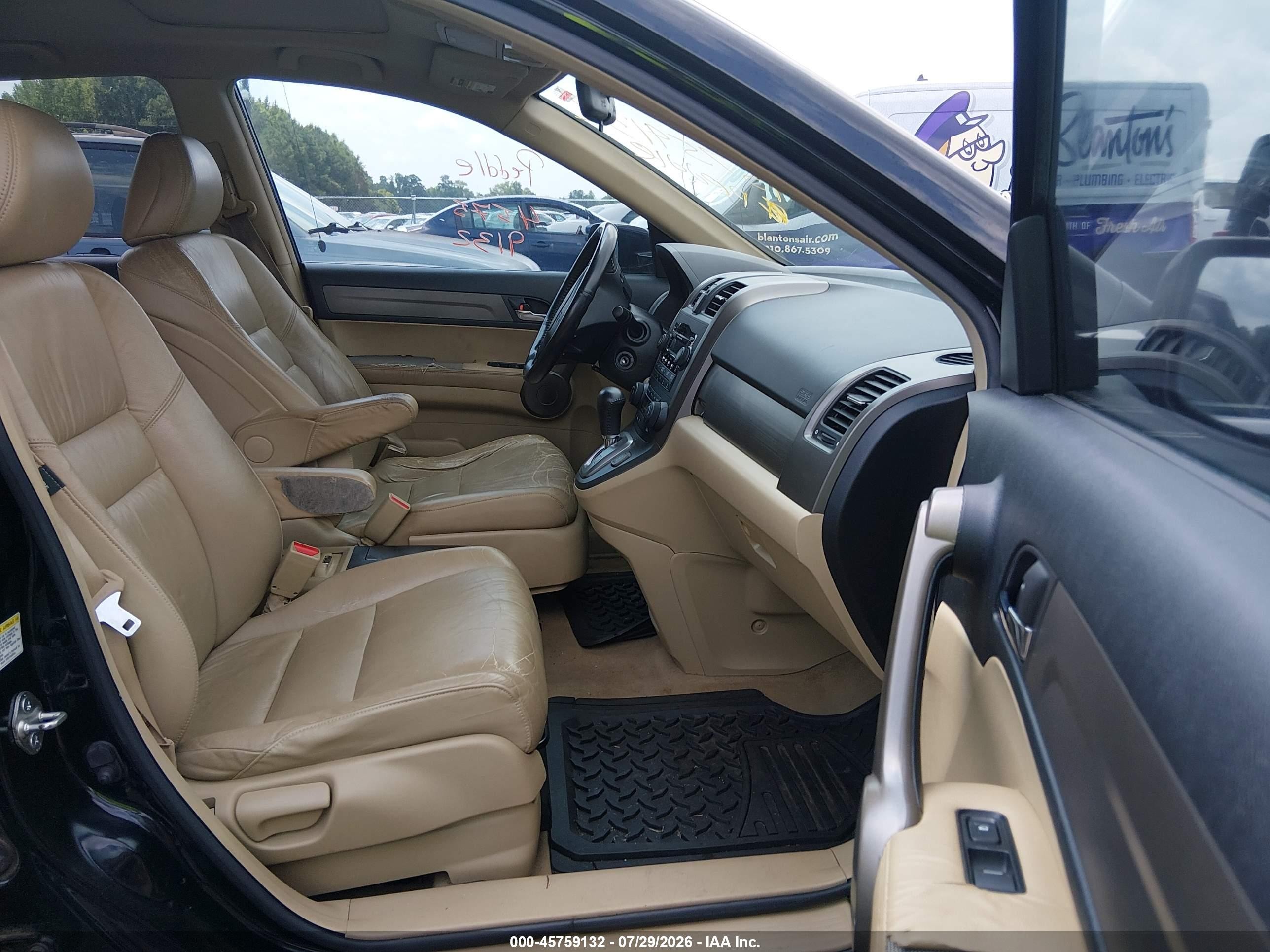 2008 Honda Cr-v Ex-l Black vin: JHLRE387X8C042801